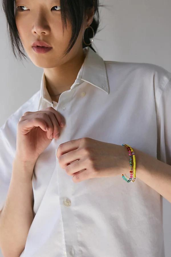 Color Pop Mixed Beaded Stretch Bracelet Set Womens at Urban Outfitters Product Image