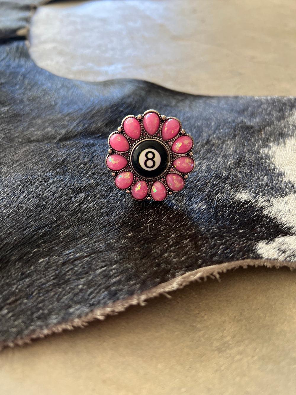8 Ball Adjustable Ring - 2 Colors Product Image