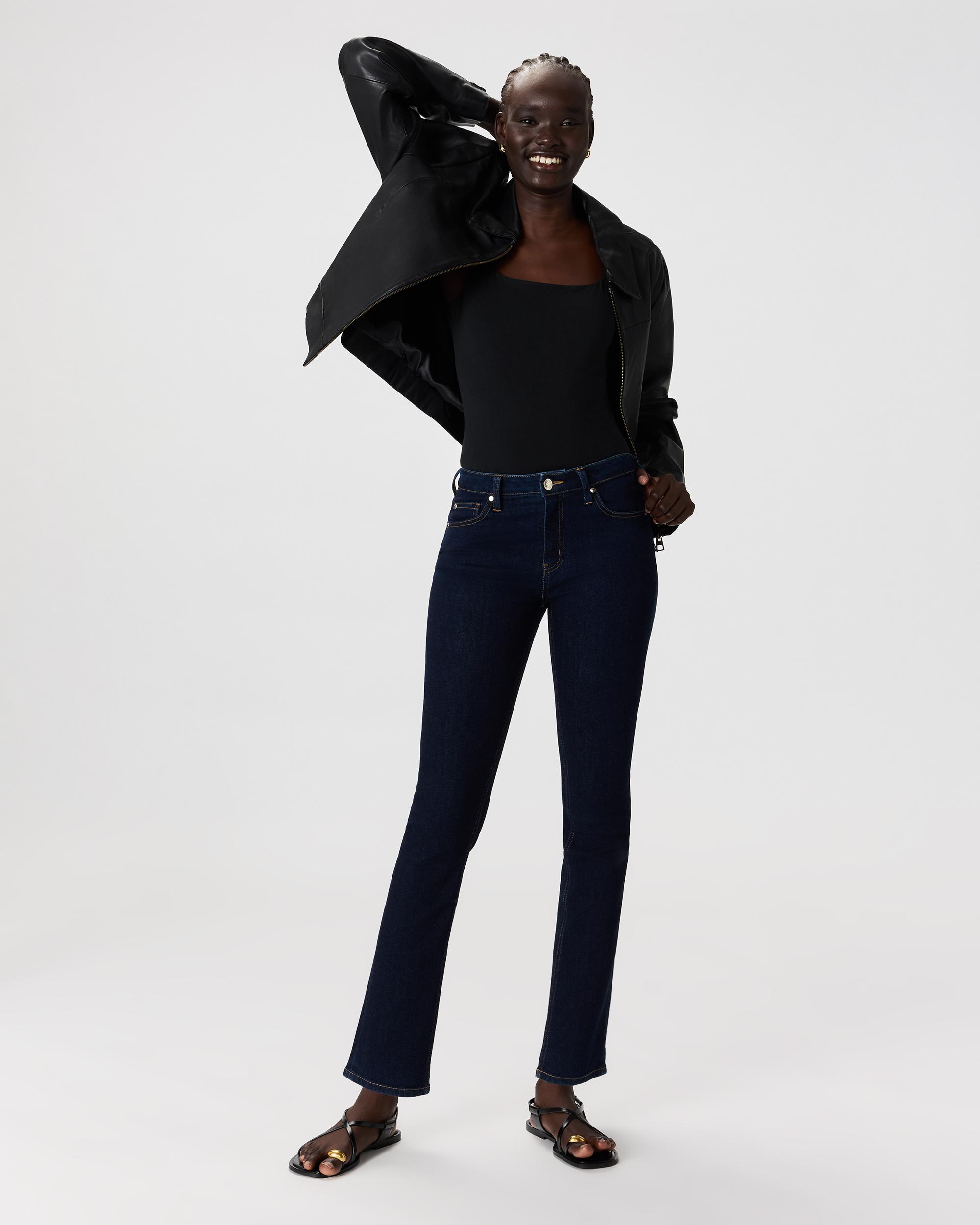 Quince | Women's Luna Stretch Slim Straight Jeans Organic Cotton Product Image