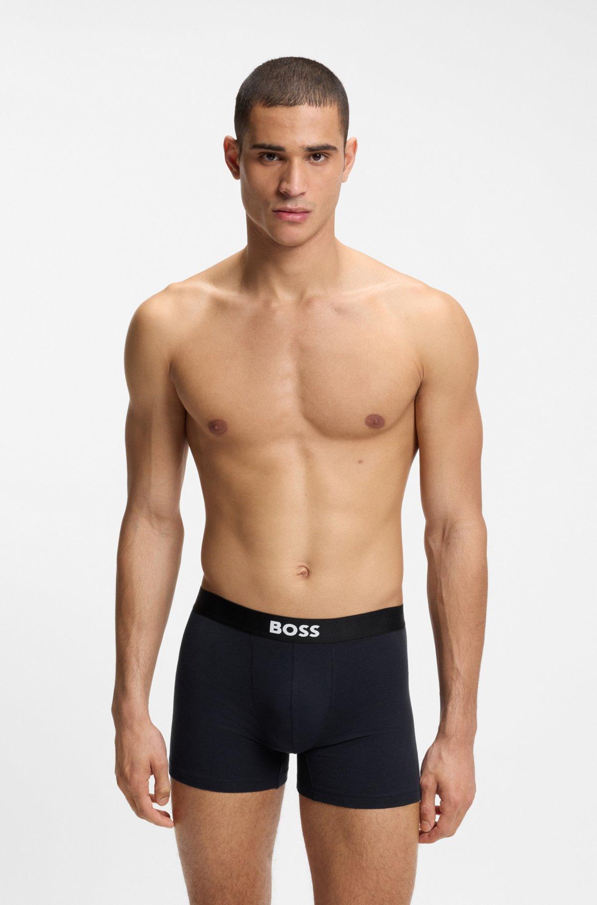 Three-pack of boxer briefs in stretch cotton Product Image