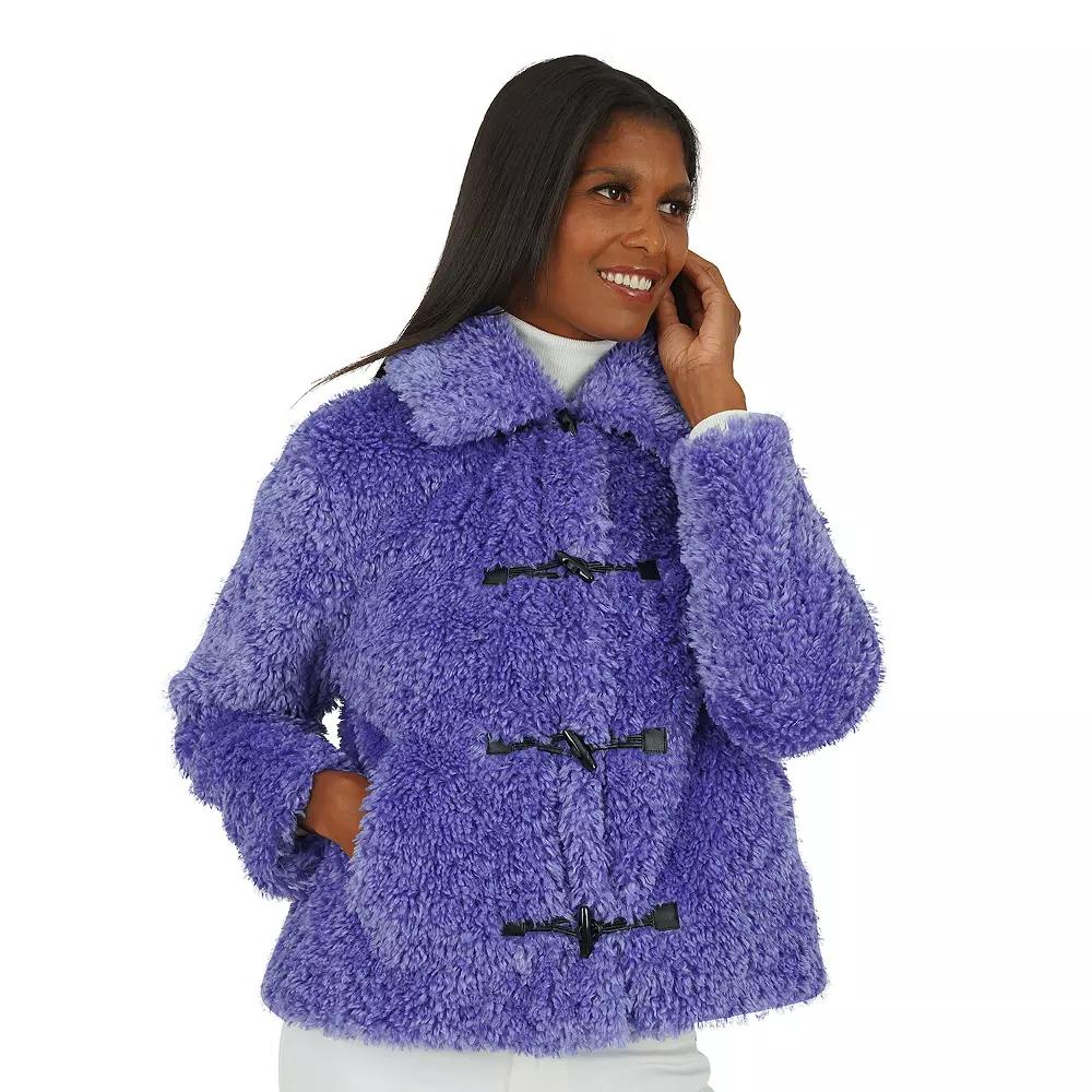 Women's Fleet Street Faux Fur Jacket with Toggle Closure,  Product Image