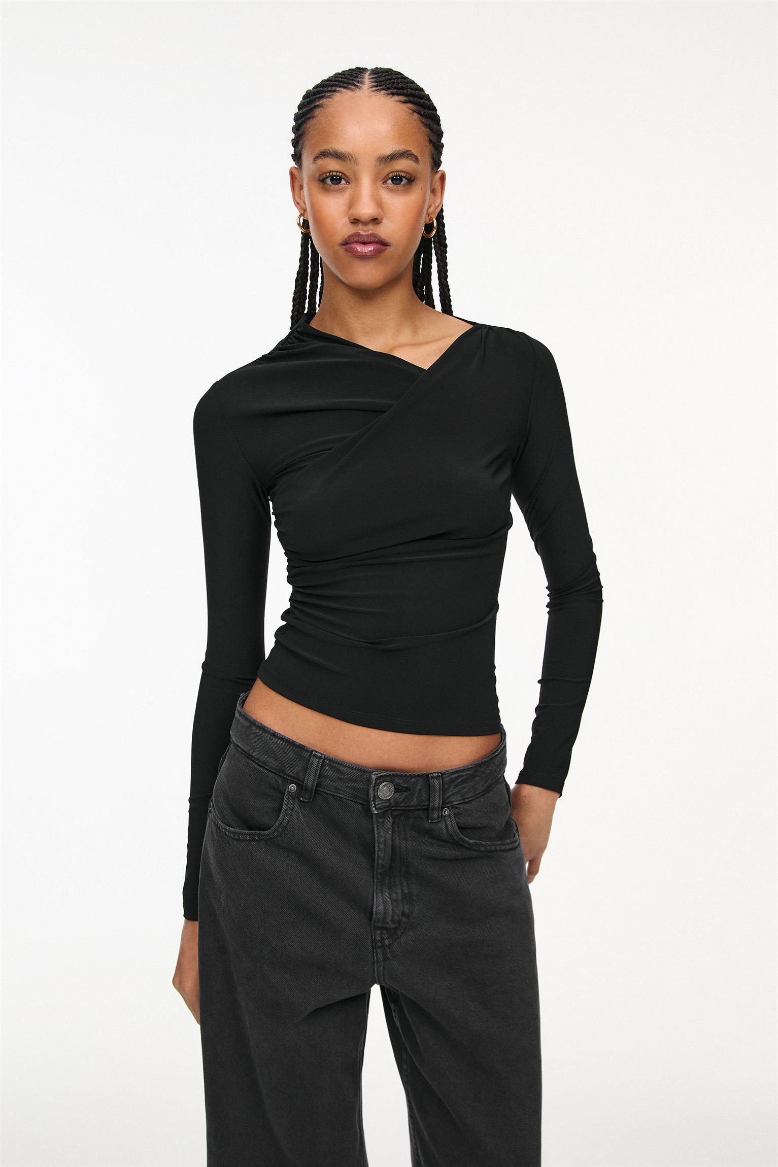 Crossover neckline top Product Image