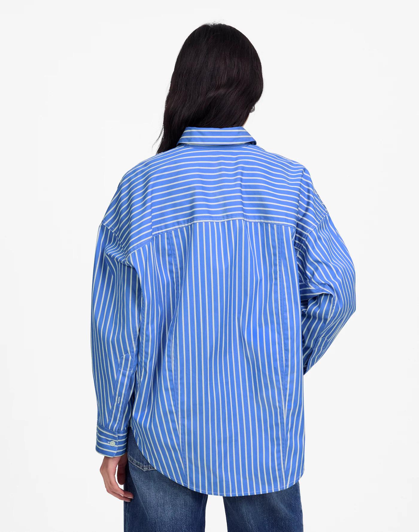 Poplin Oversized Long Button-Up Shirt Product Image