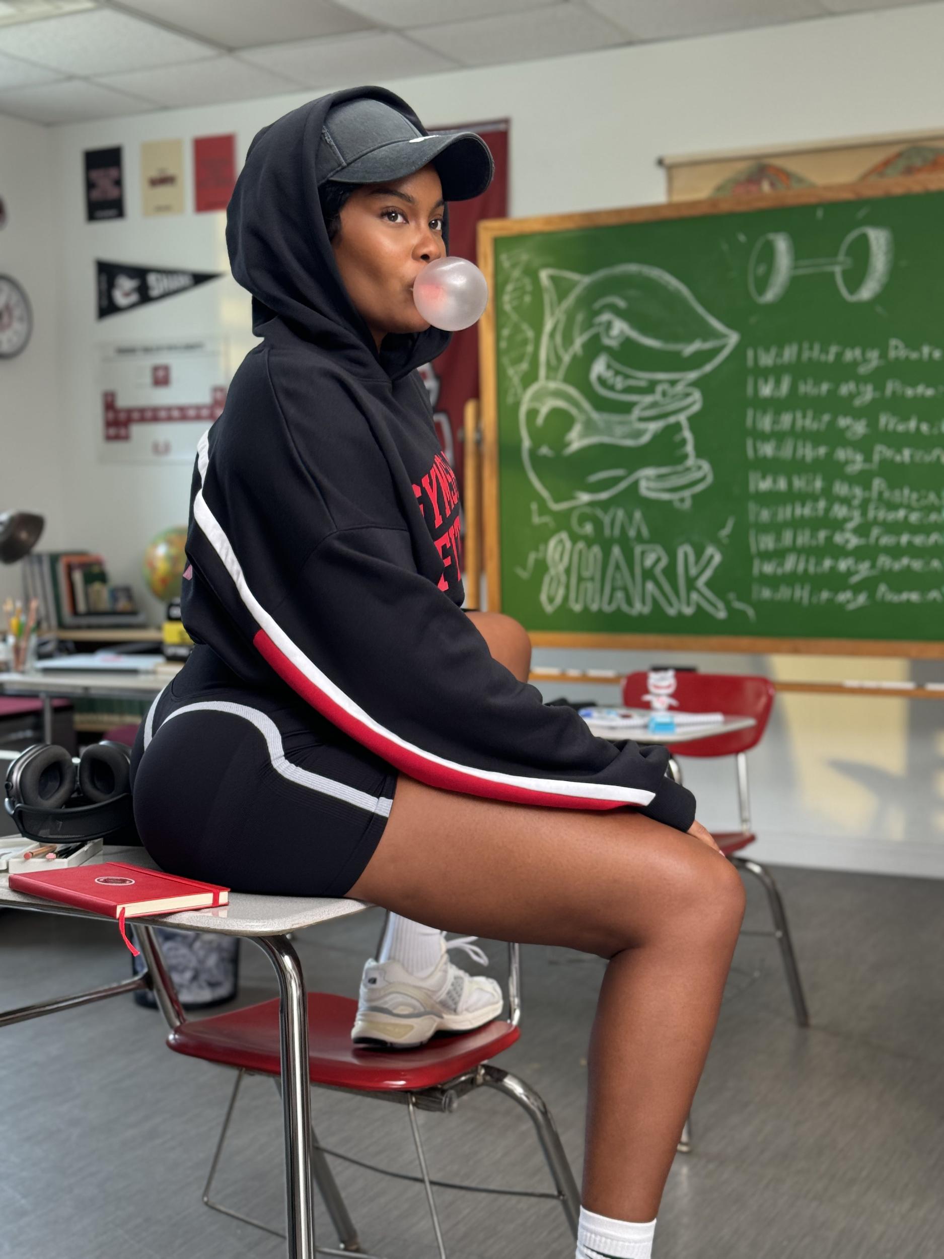 Gymshark Campus Hoodie - Black Male Product Image