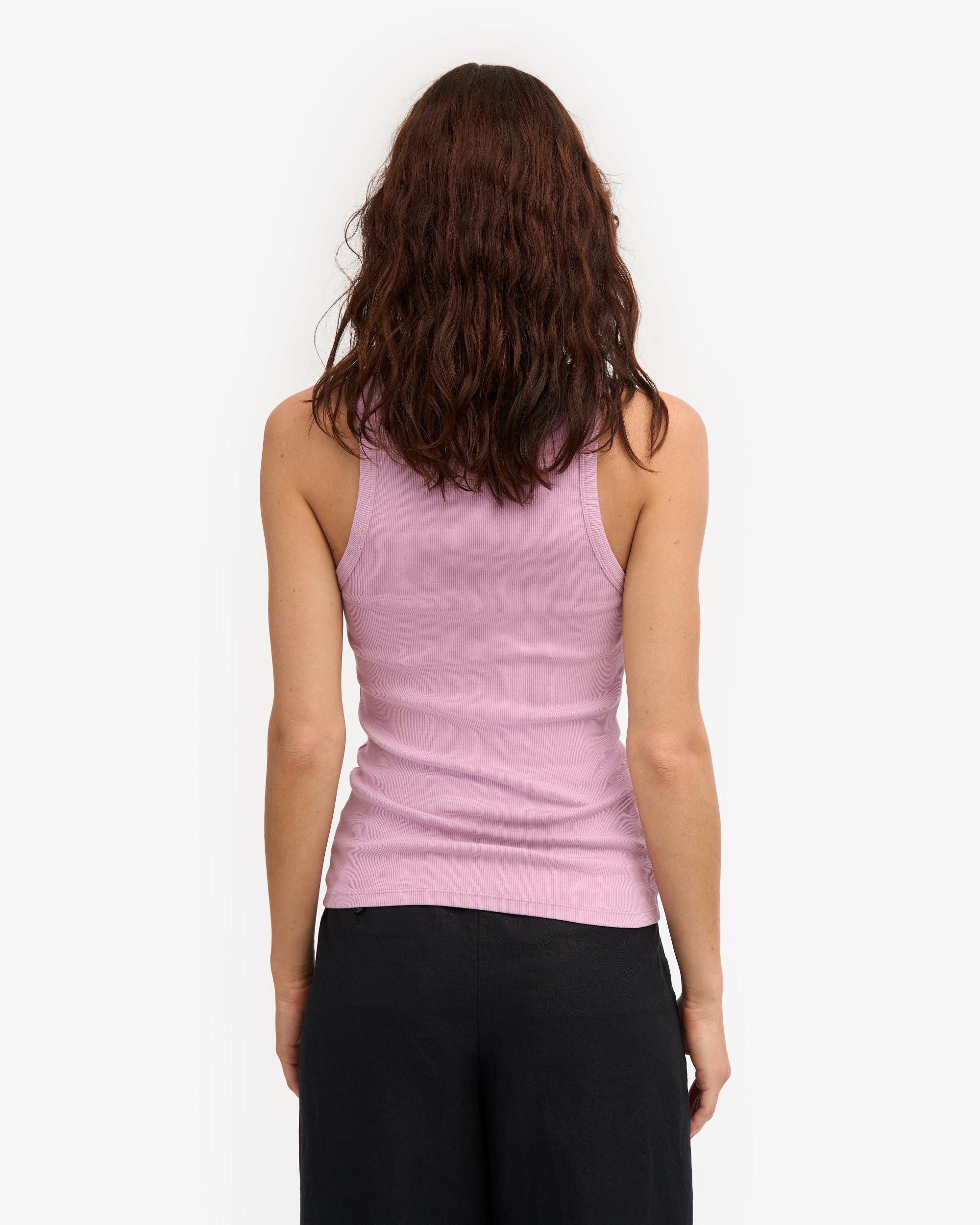 Women Organic Rib Tank Top - Cherry Blossom Product Image