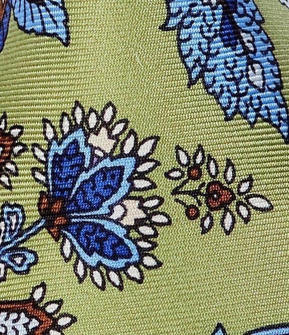 Roundtree & Yorke Grand Paisley Print 2 3/4#double; Narrow Silk Tie Product Image