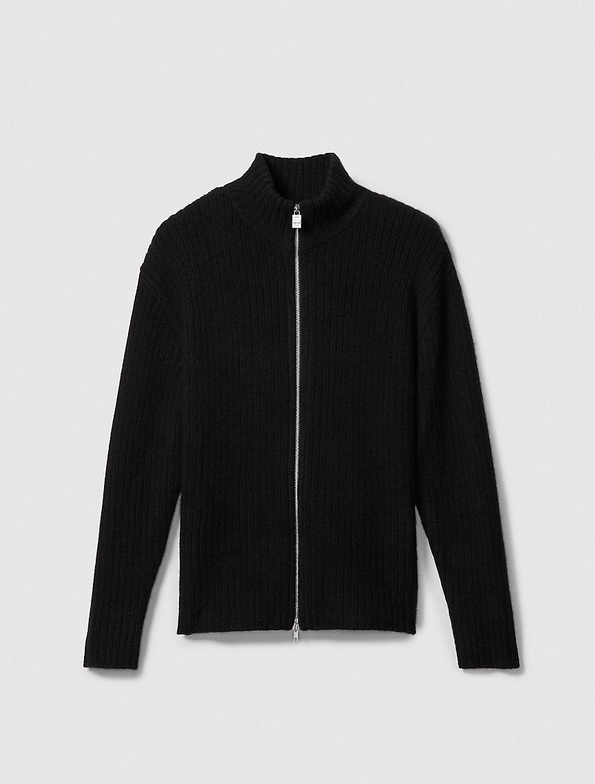 Ribbed Zip Sweater Product Image