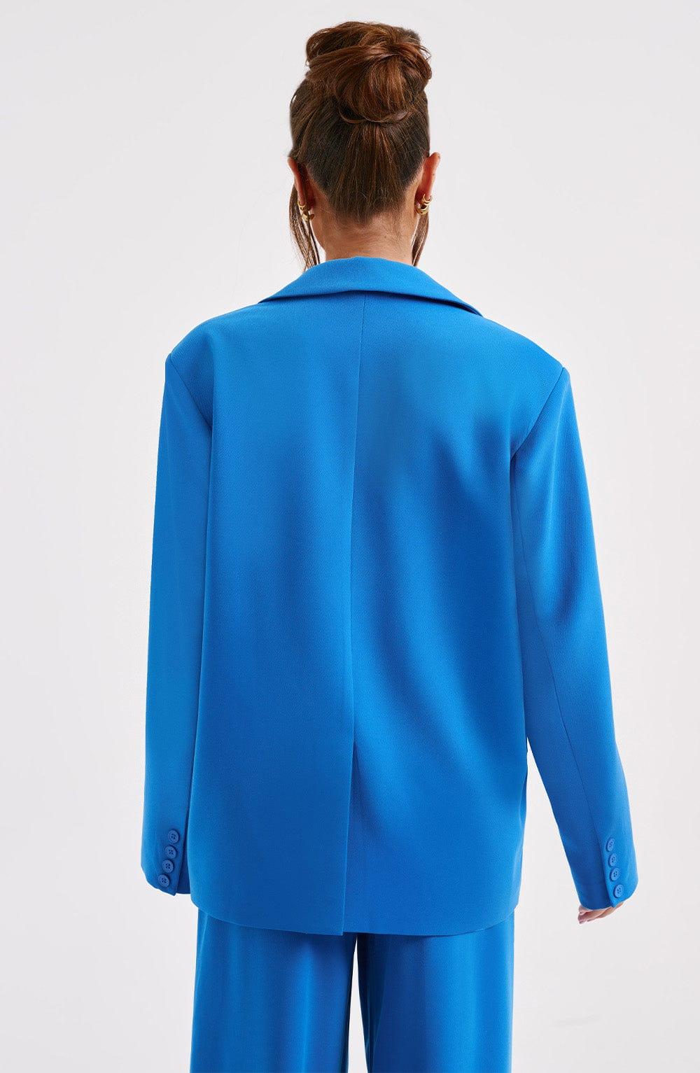 Noa Oversized Suit Jacket - Blue Product Image