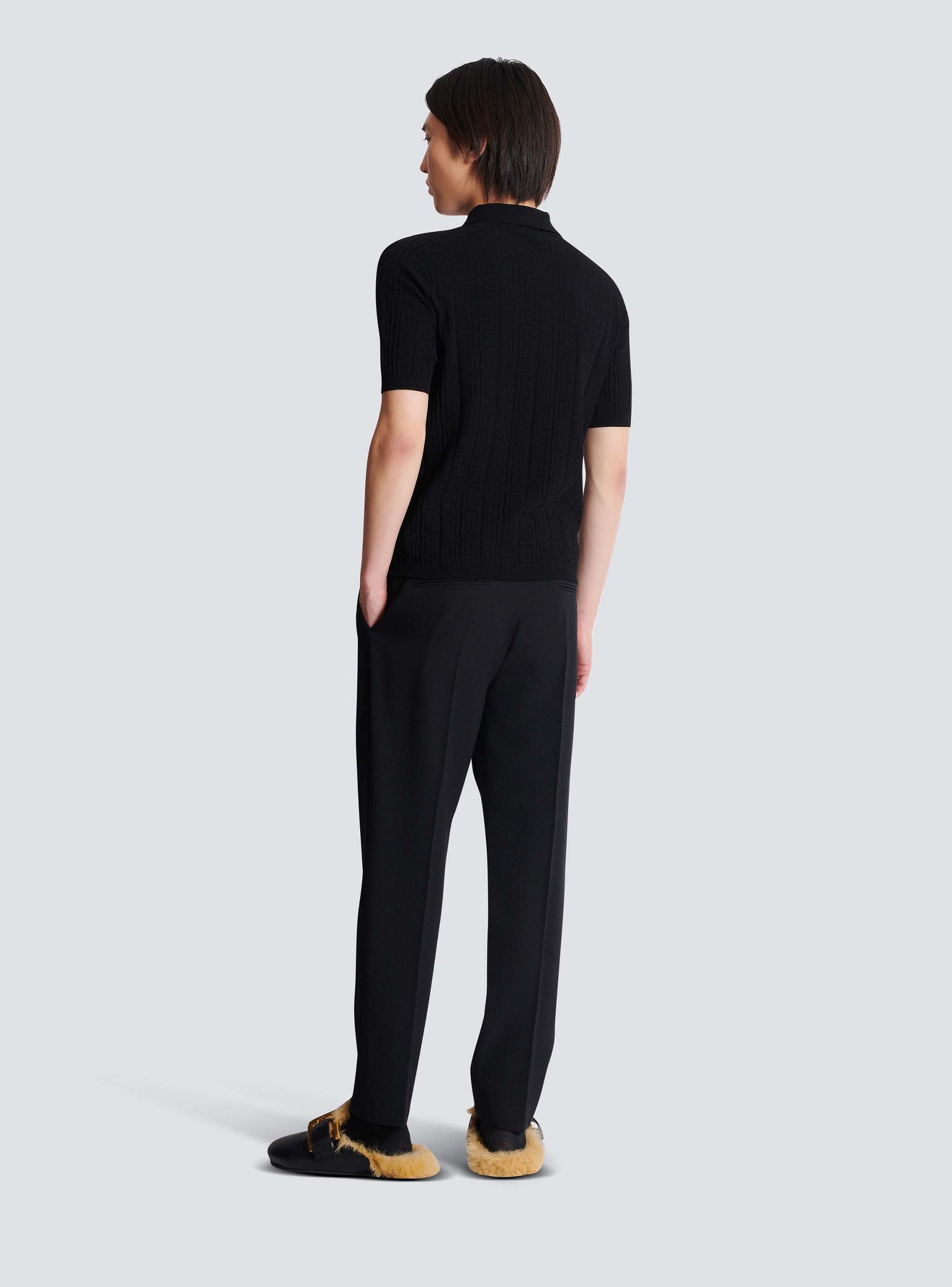 Monogram knit polo shirt Product Image