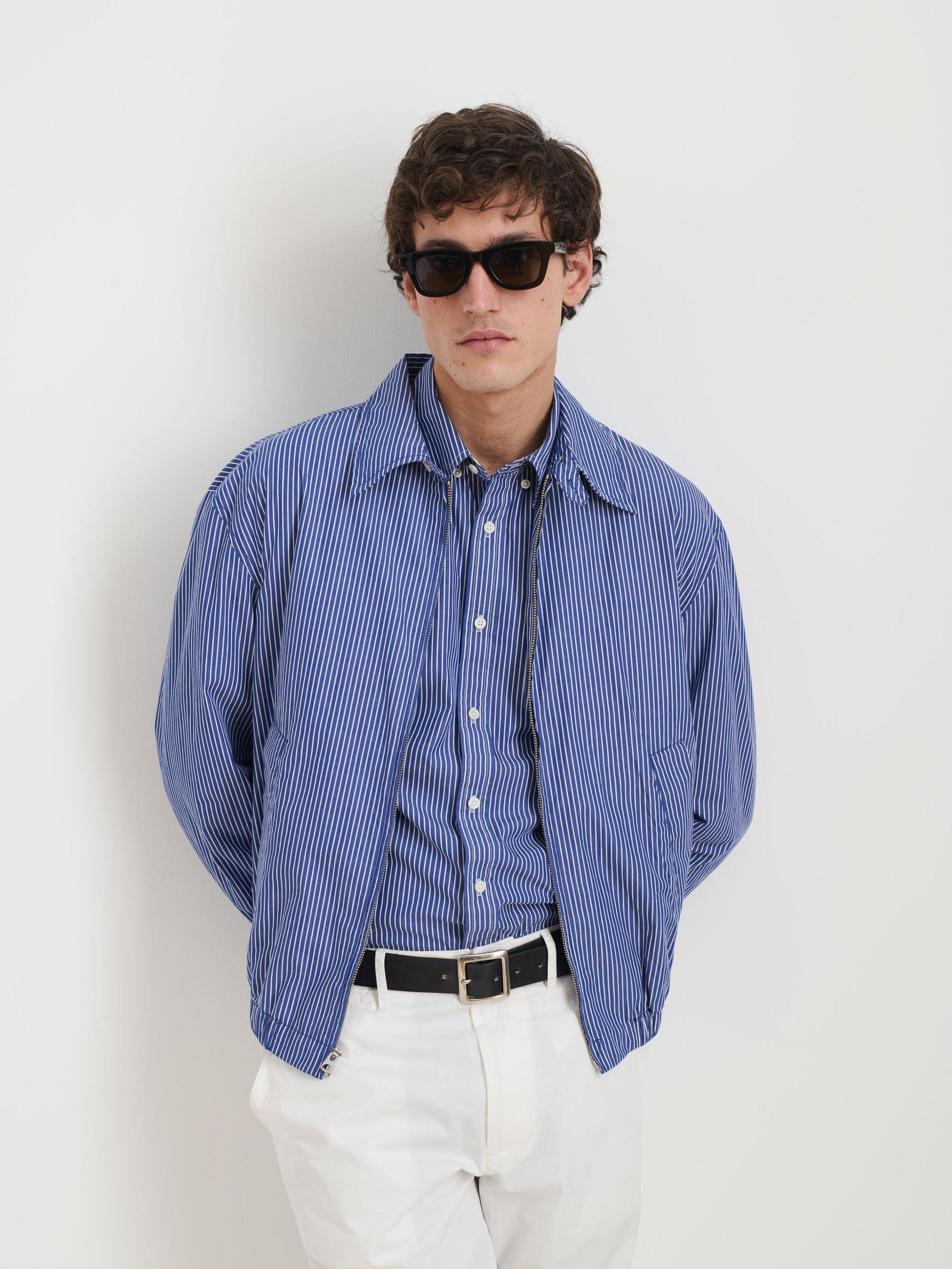 Lightweight Zip Jacket In Cotton Product Image