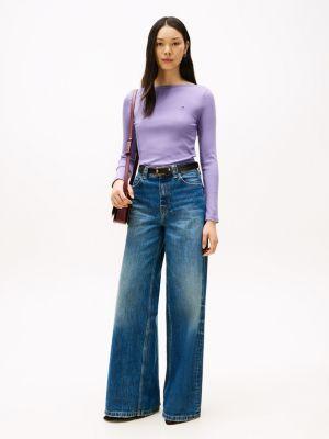 Ribbed Boatneck Top Product Image