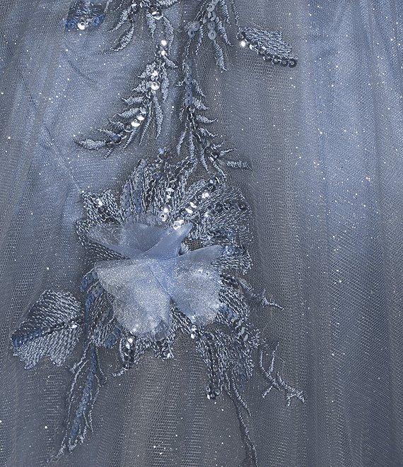 GB One Shoulder Floral Applique A-Line Gown Product Image