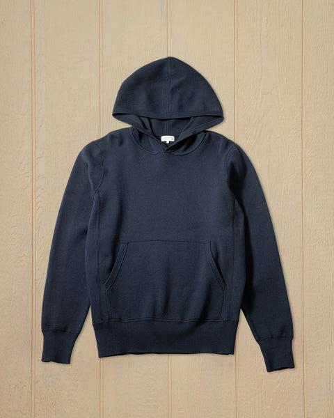 Wharf Knit Hoodie in Navy Product Image