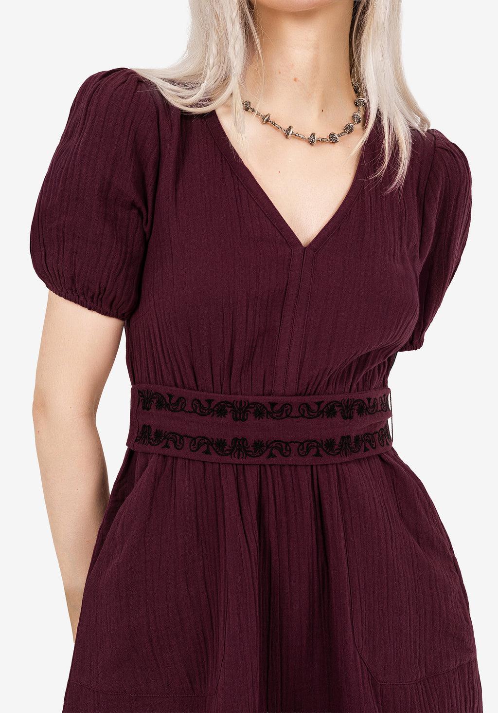 Poultice Embroidered Cotton Mini Dress Product Image