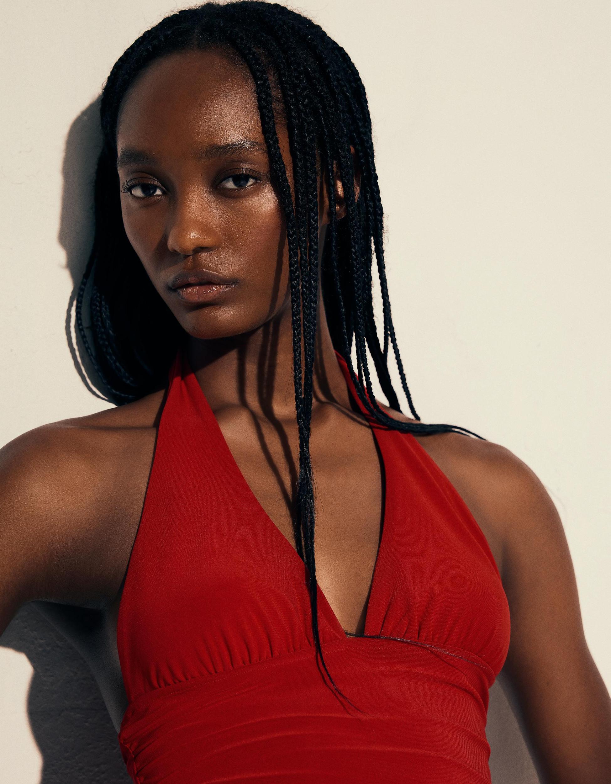 Gathered halter top Product Image