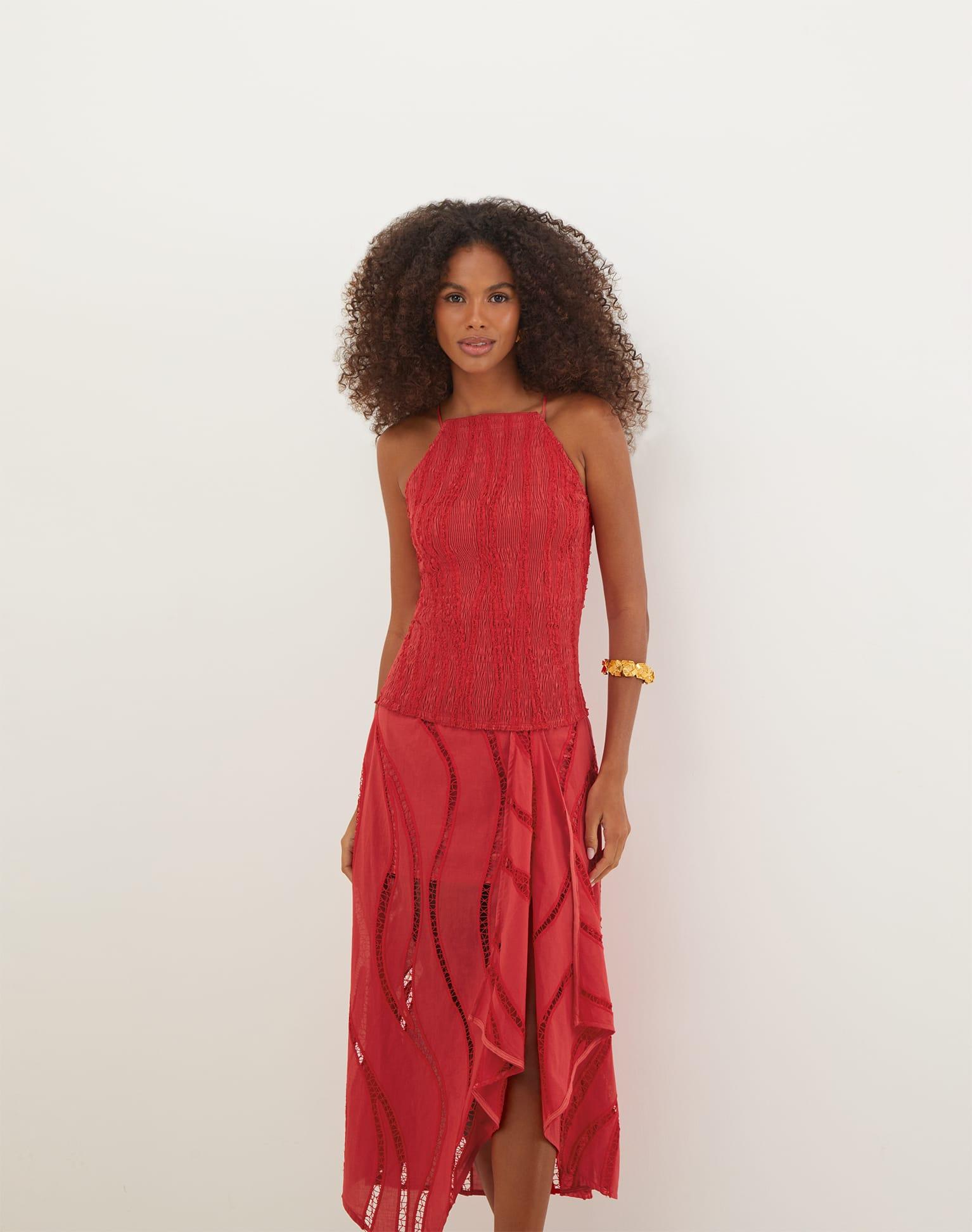 Belle Midi Dress - Raspberry Product Image