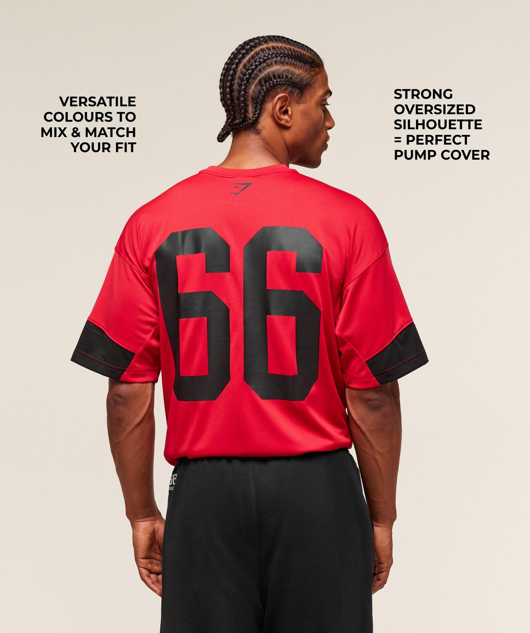 Gymshark Campus Oversized T-Shirt - Conditioning Red Male Product Image