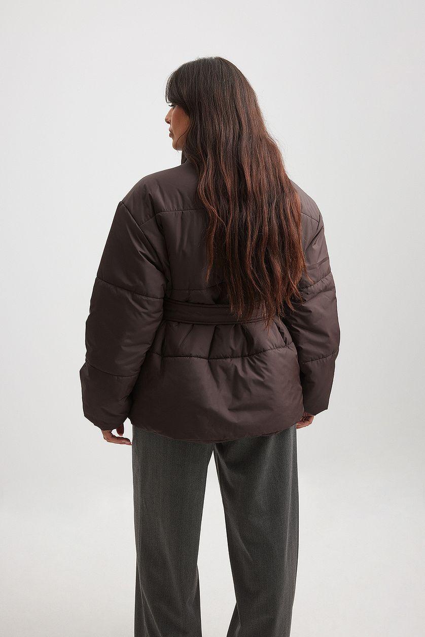 Short Padded Belted Jacket Product Image