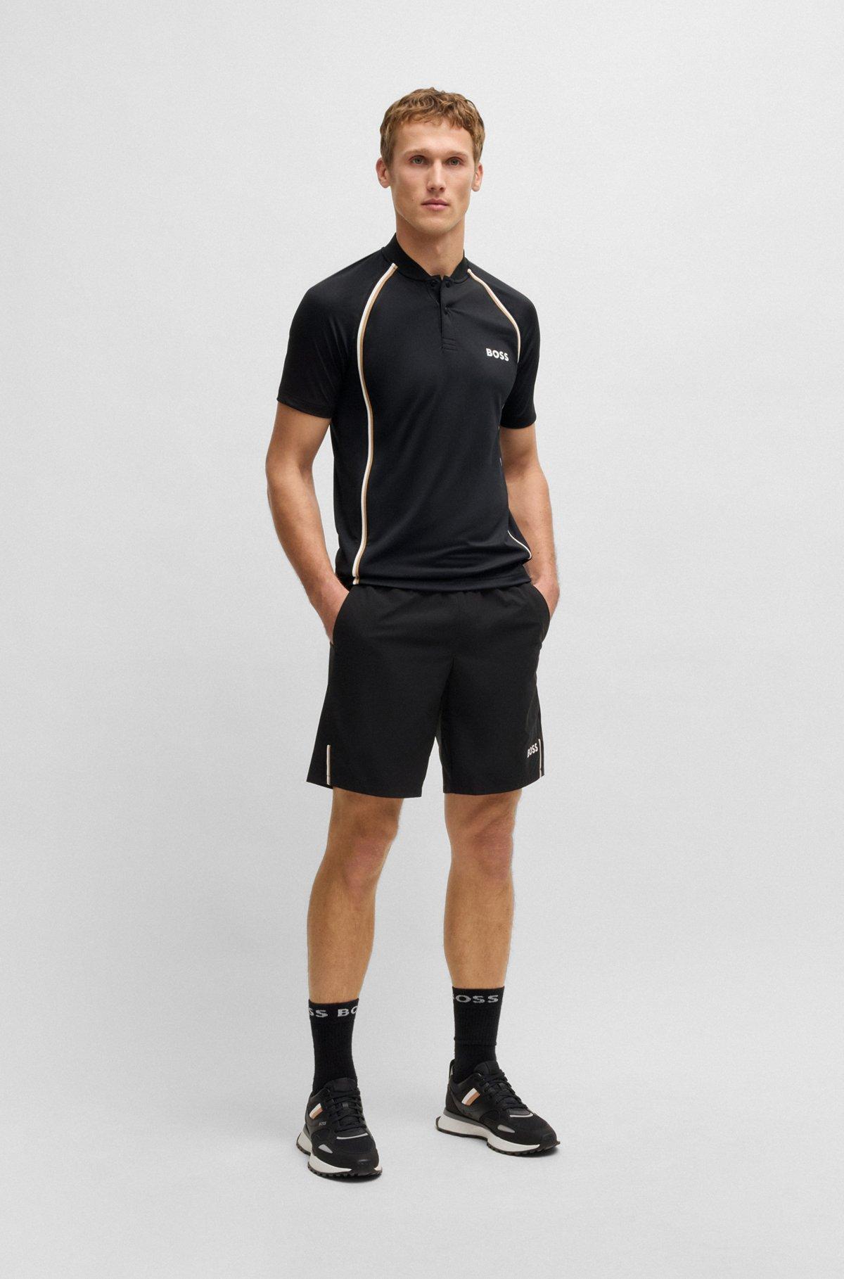 Active slim-fit polo shirt in super-stretch mesh Product Image