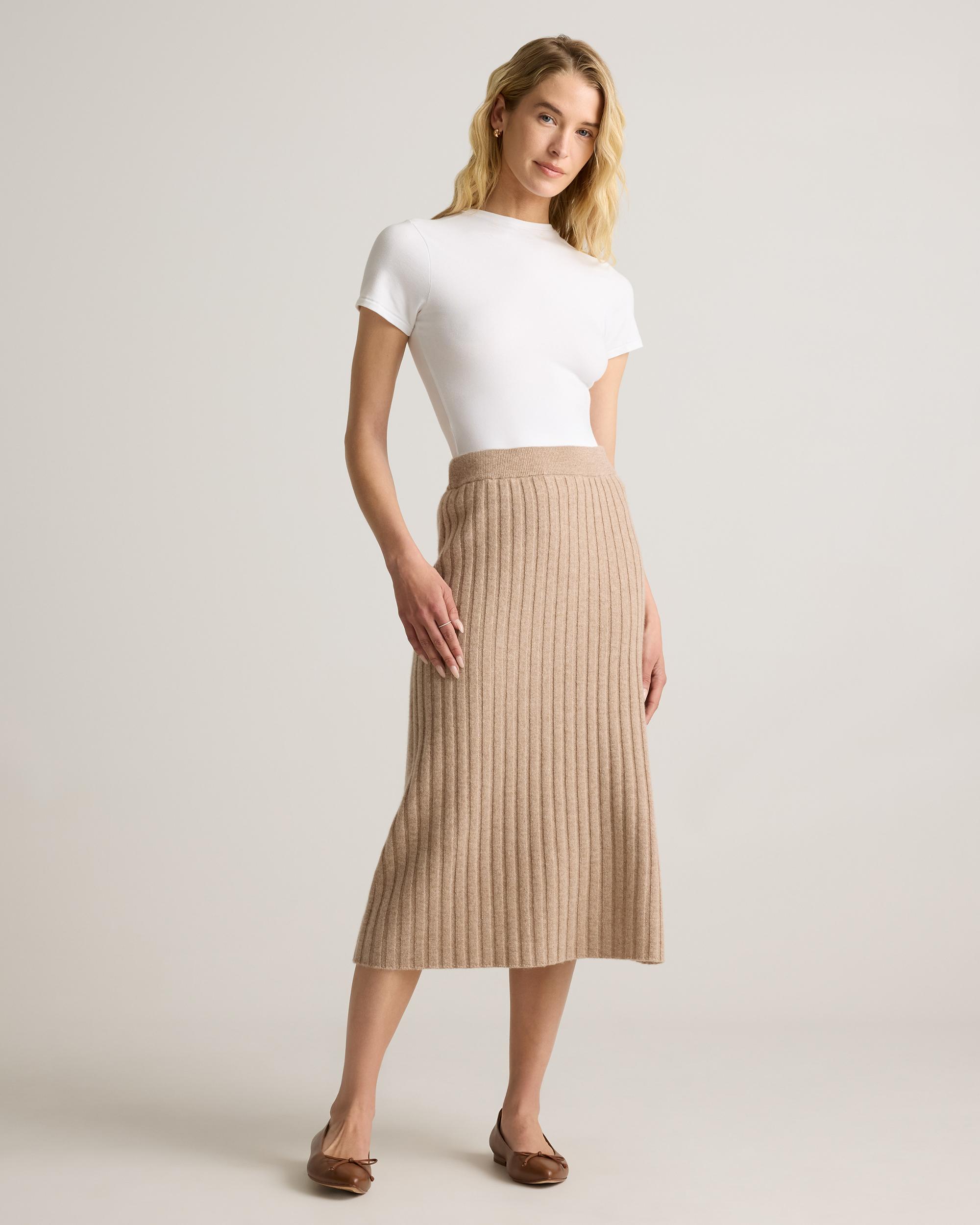Quince | Women's Mongolian Cashmere Midi Skirt Product Image