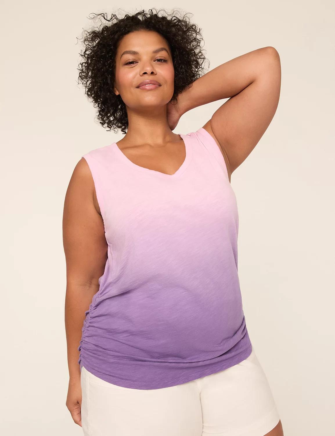 Scoop-Neck Side-Ruched Tank Product Image