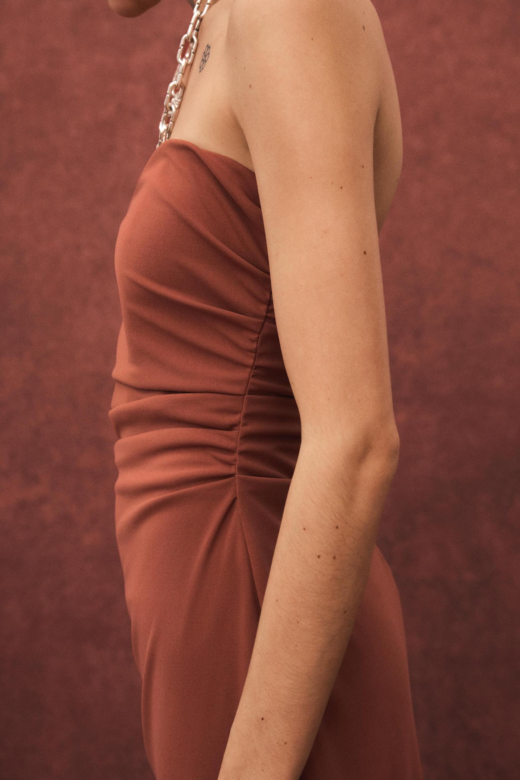 STRAPLESS MIDI DRESS Product Image