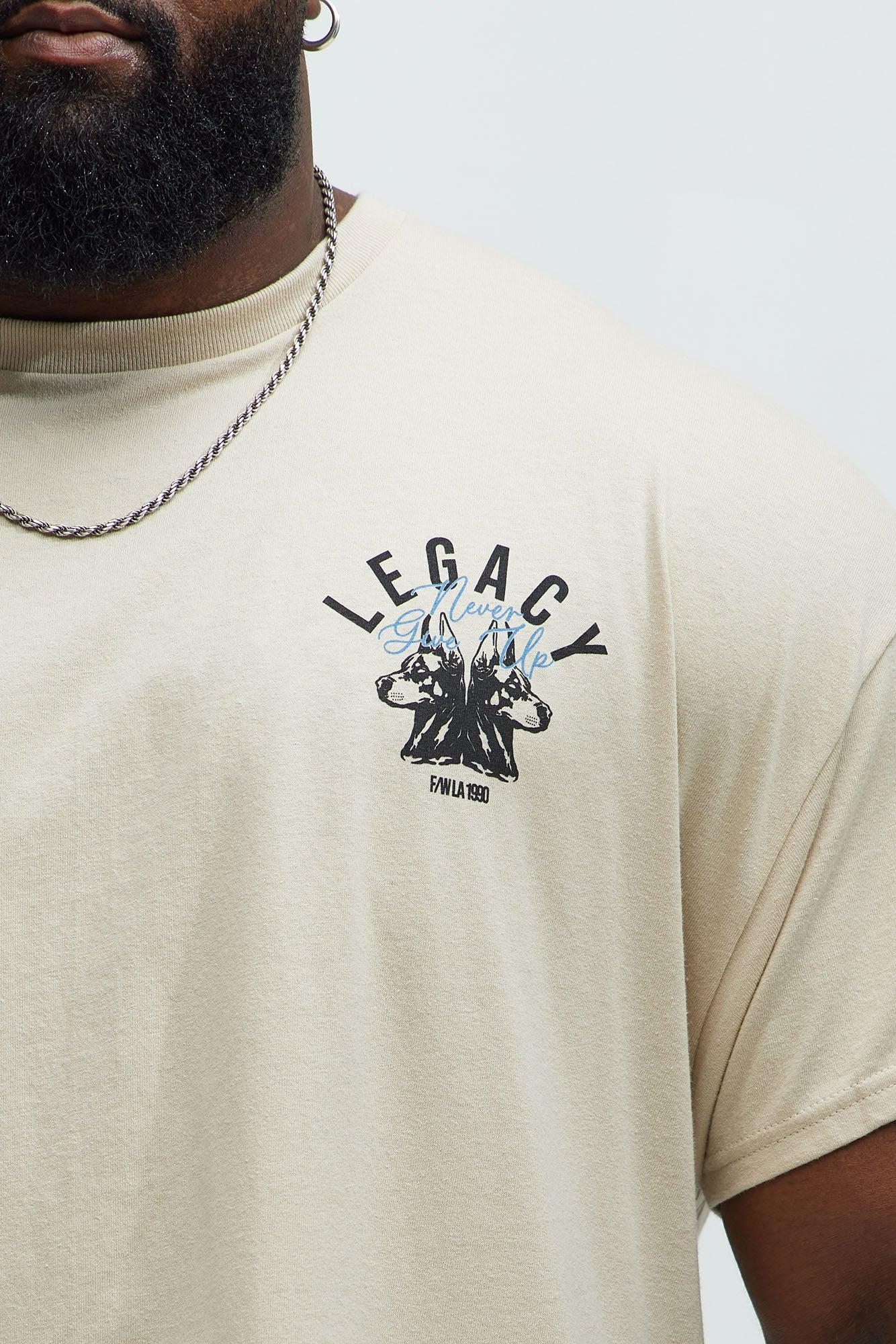 Never Give Up Legacy Short Sleeve Tee - Sand Product Image
