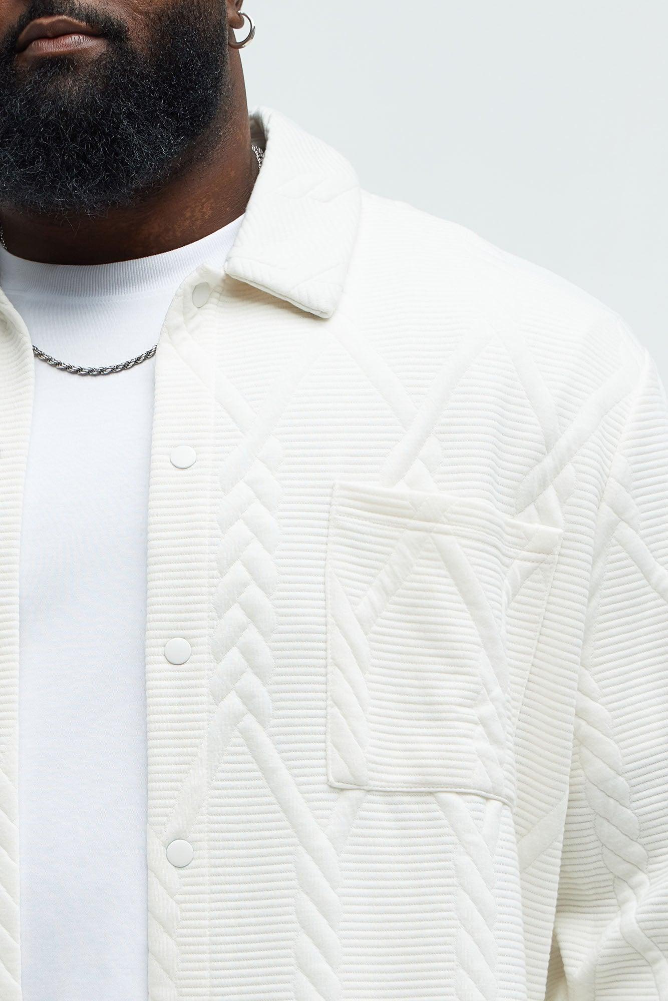 Kershaw Knit Button Up Shirt - Cream Product Image