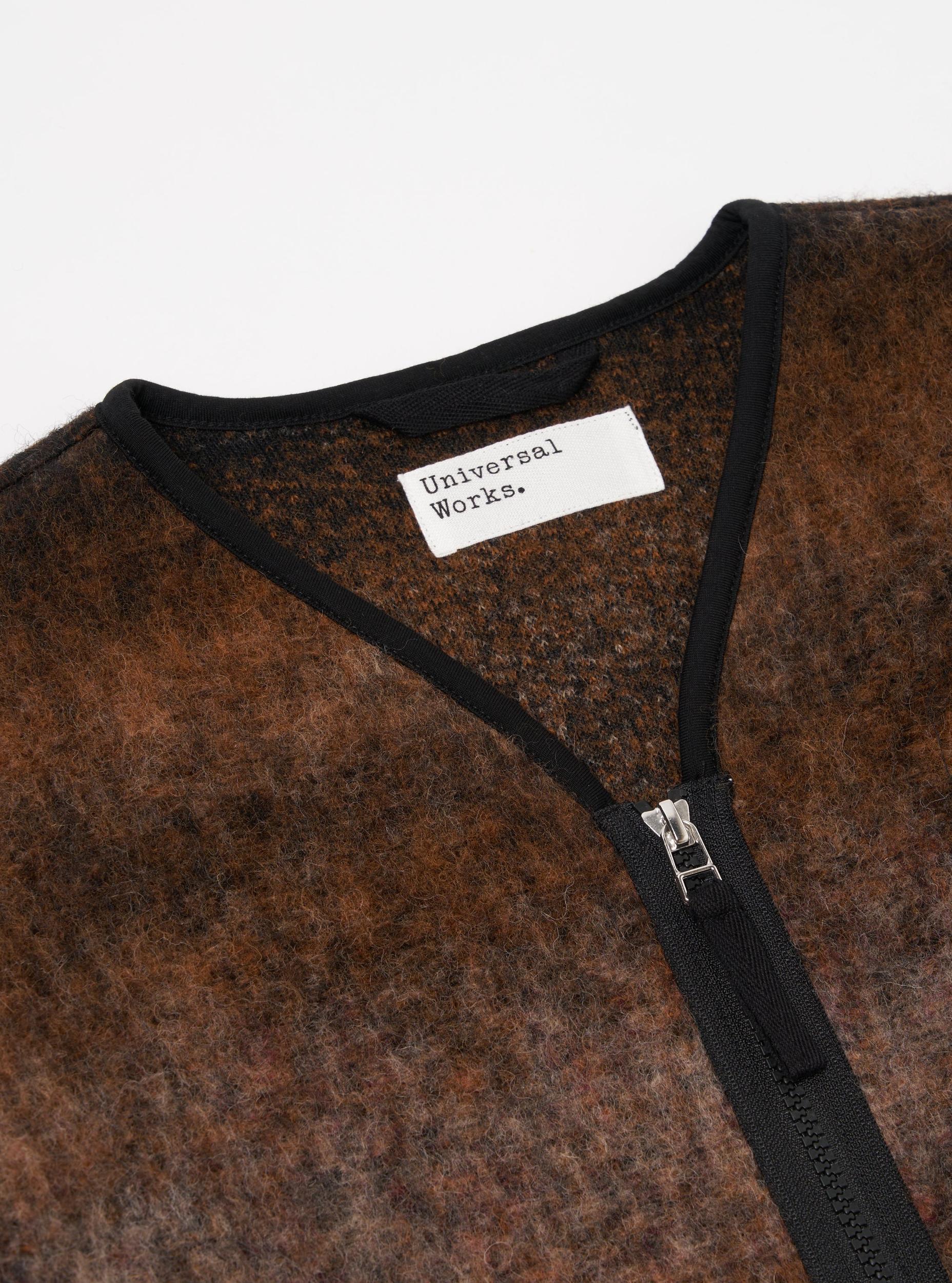 Universal Works Zip Liner Jacket in Brown Ombre Fleece Product Image