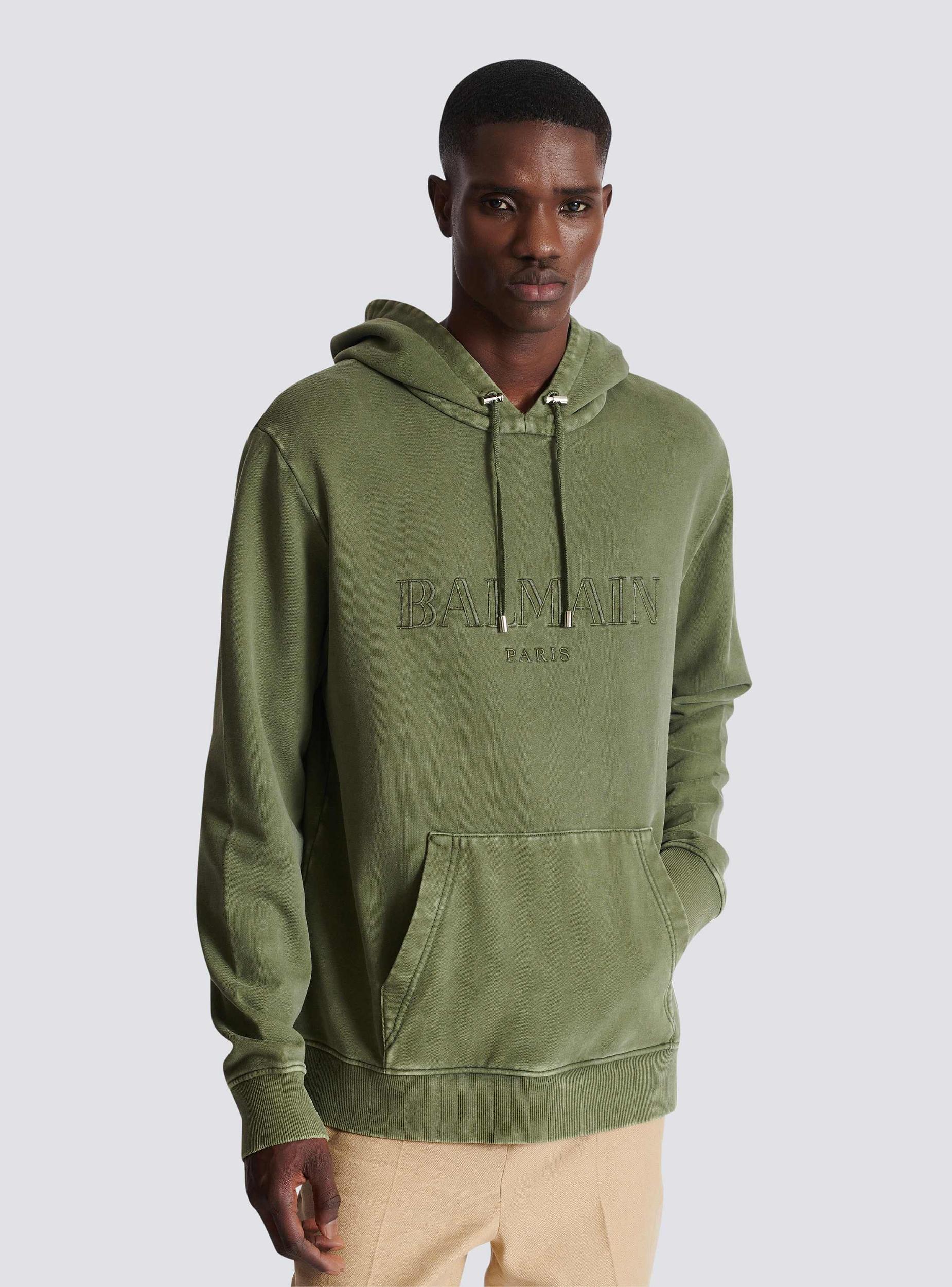 Vintage Balmain embroidered hoodie Product Image