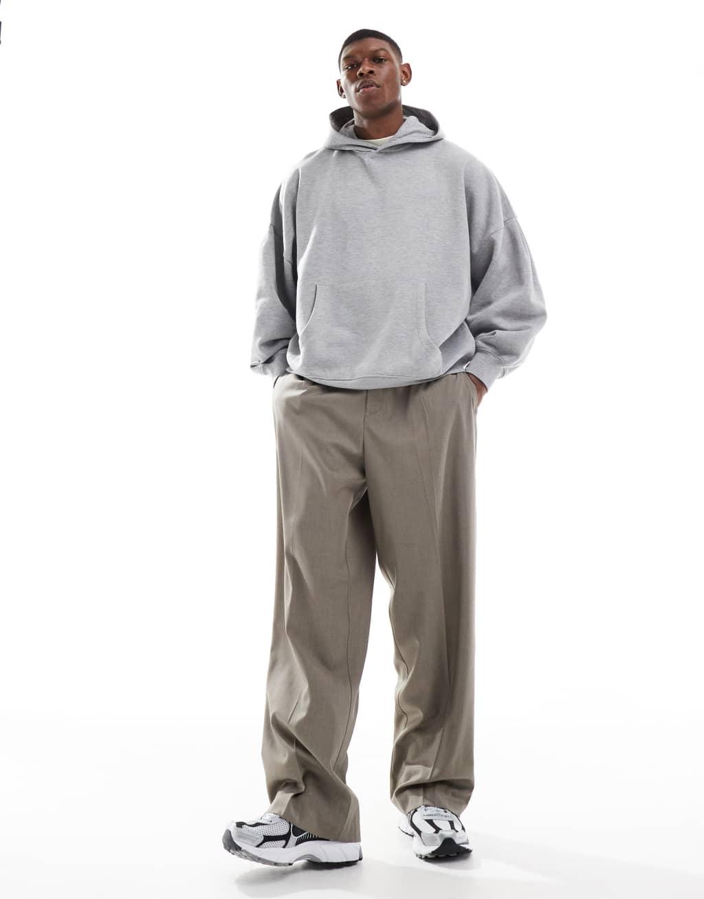 ASOS DESIGN extreme oversized hoodie in gray heather Product Image