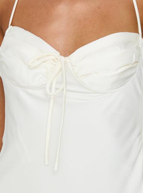 Avabelle Halter Mini Dress Champagne Product Image