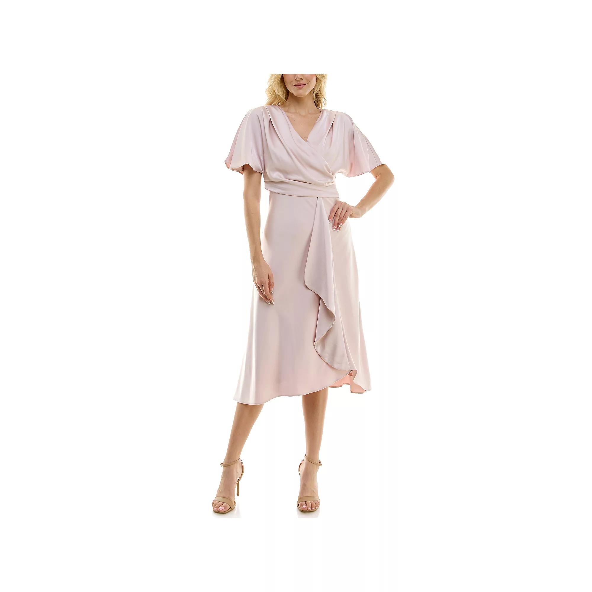 Women's Taylor Dolman Sleeve Bias Cut Midi Dress,  Product Image