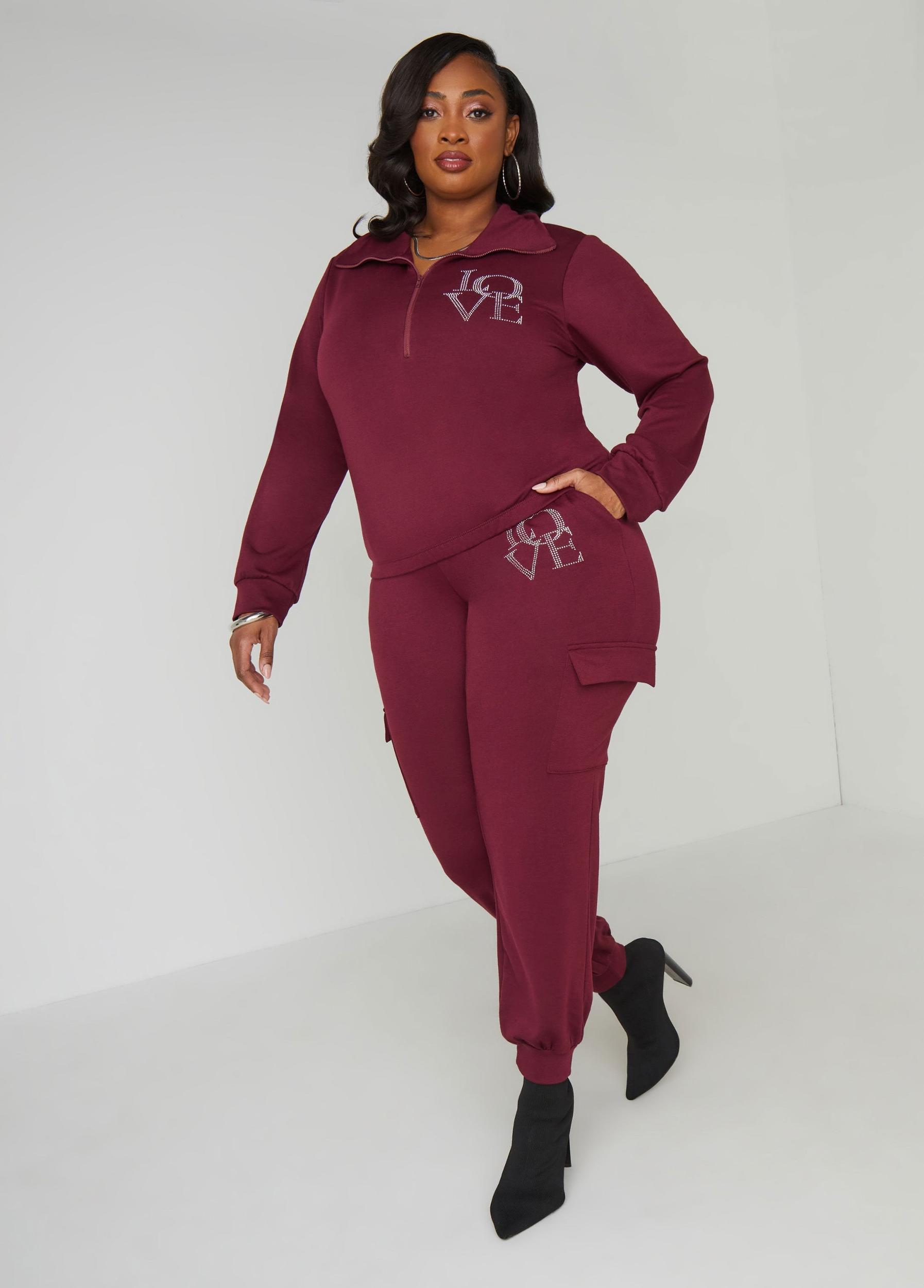 Plus Size Love Crystal Pullover Ashley Stewart Product Image