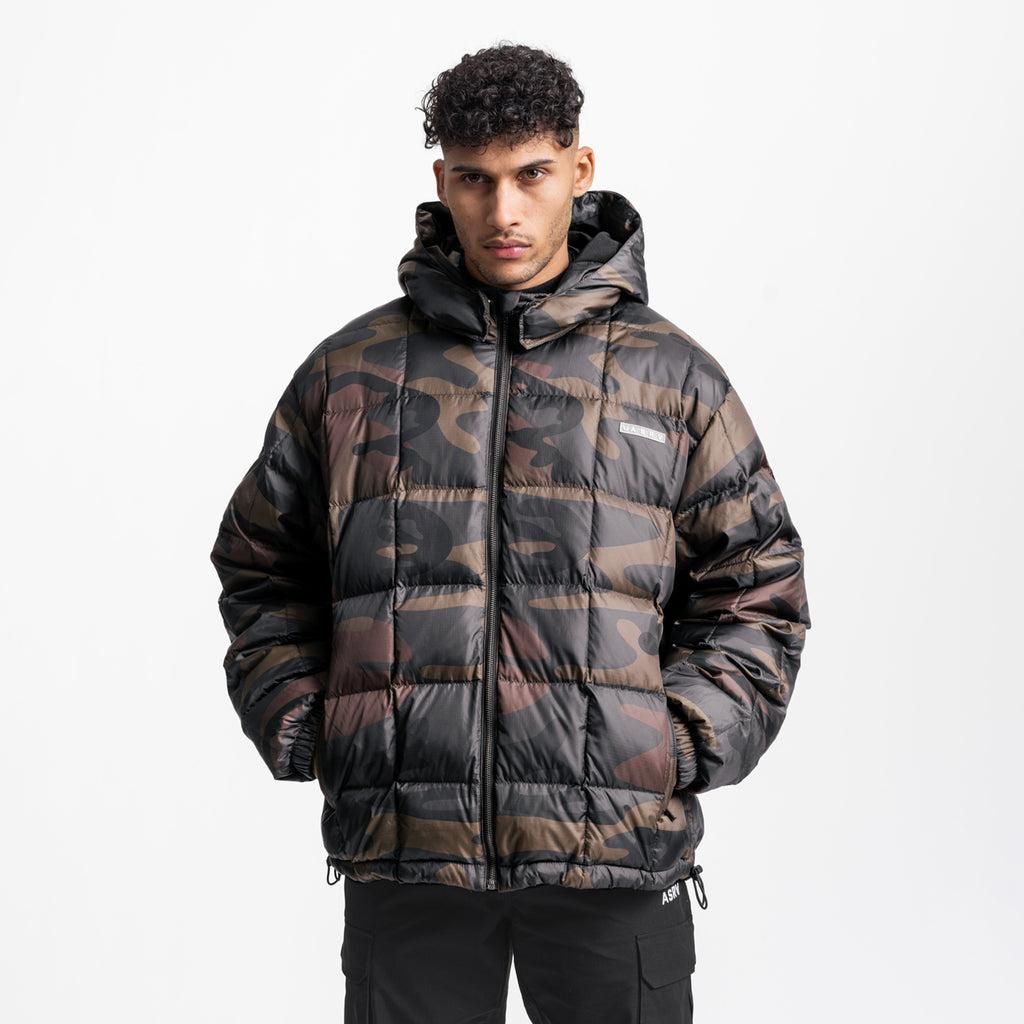0551. Weather-Ready Down Puffer Jacket - Rust Camo Product Image