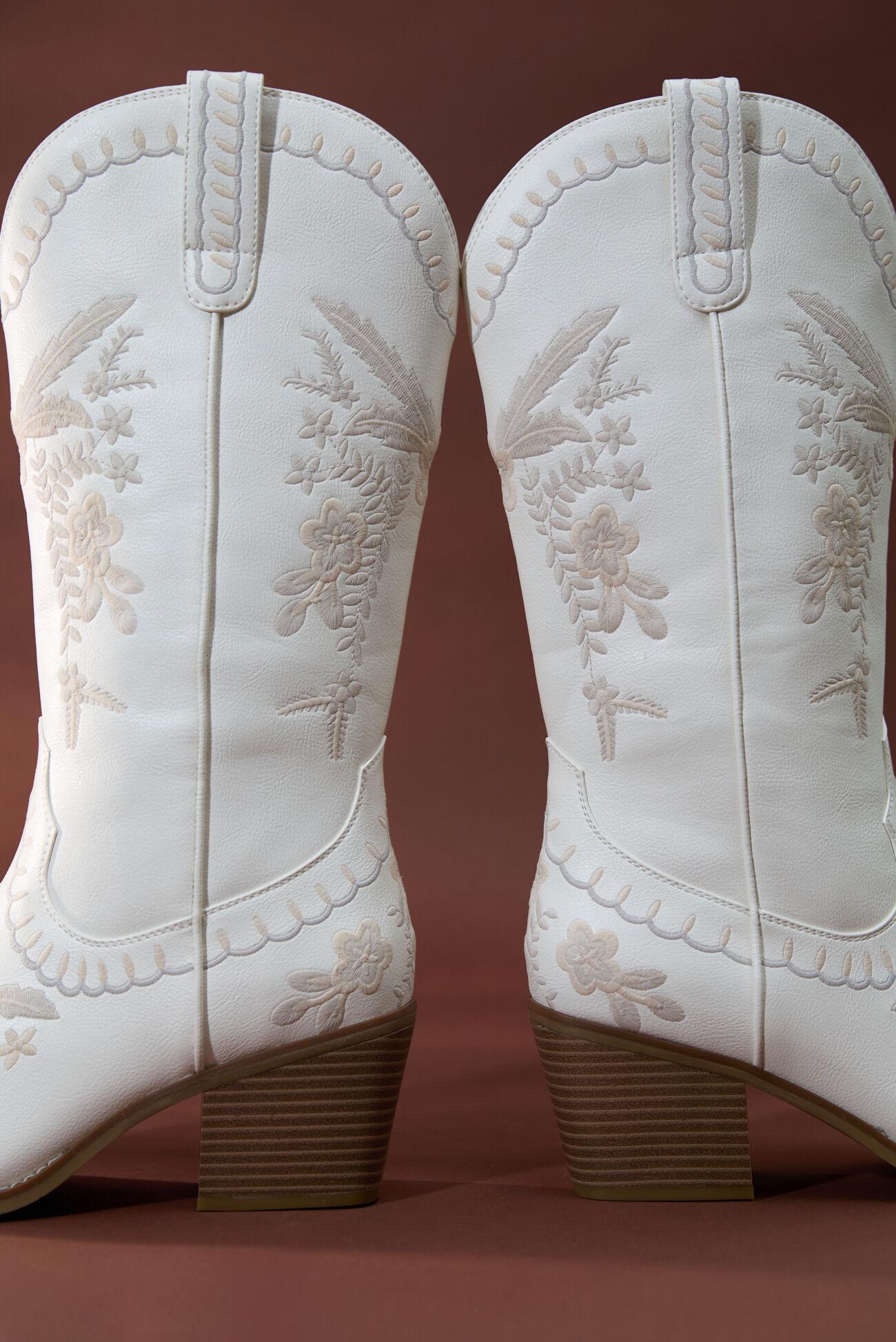Ella Embroidered Western Boots Product Image