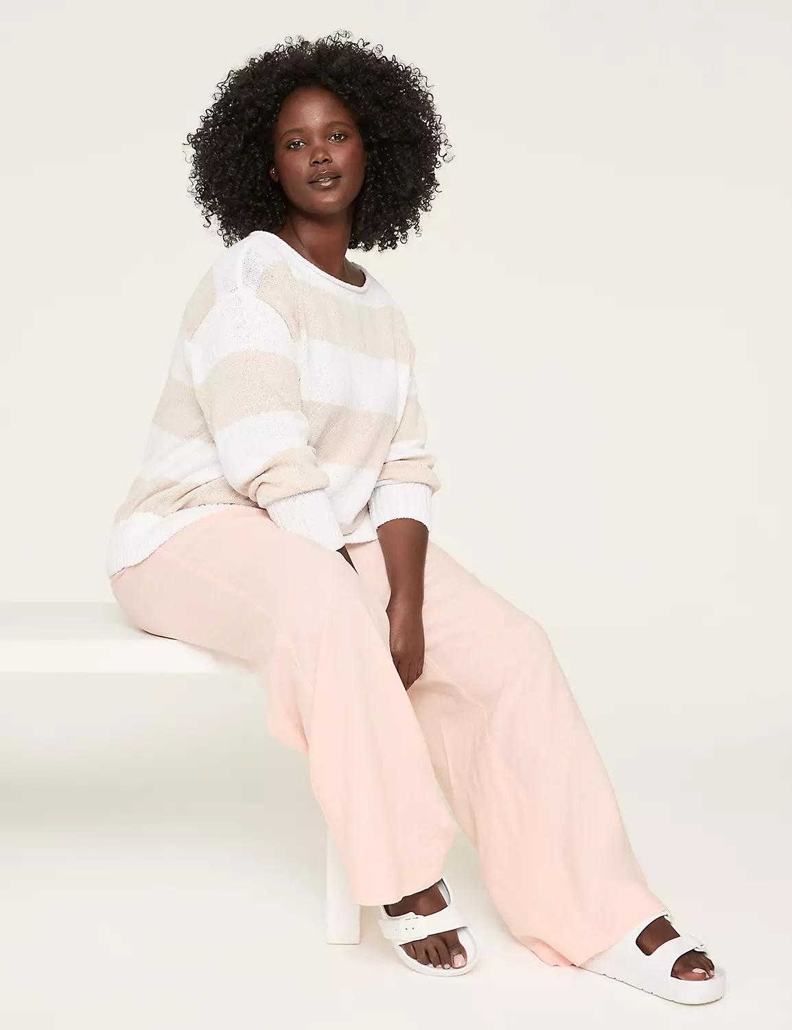 Round-Neck Pullover Sweater Product Image