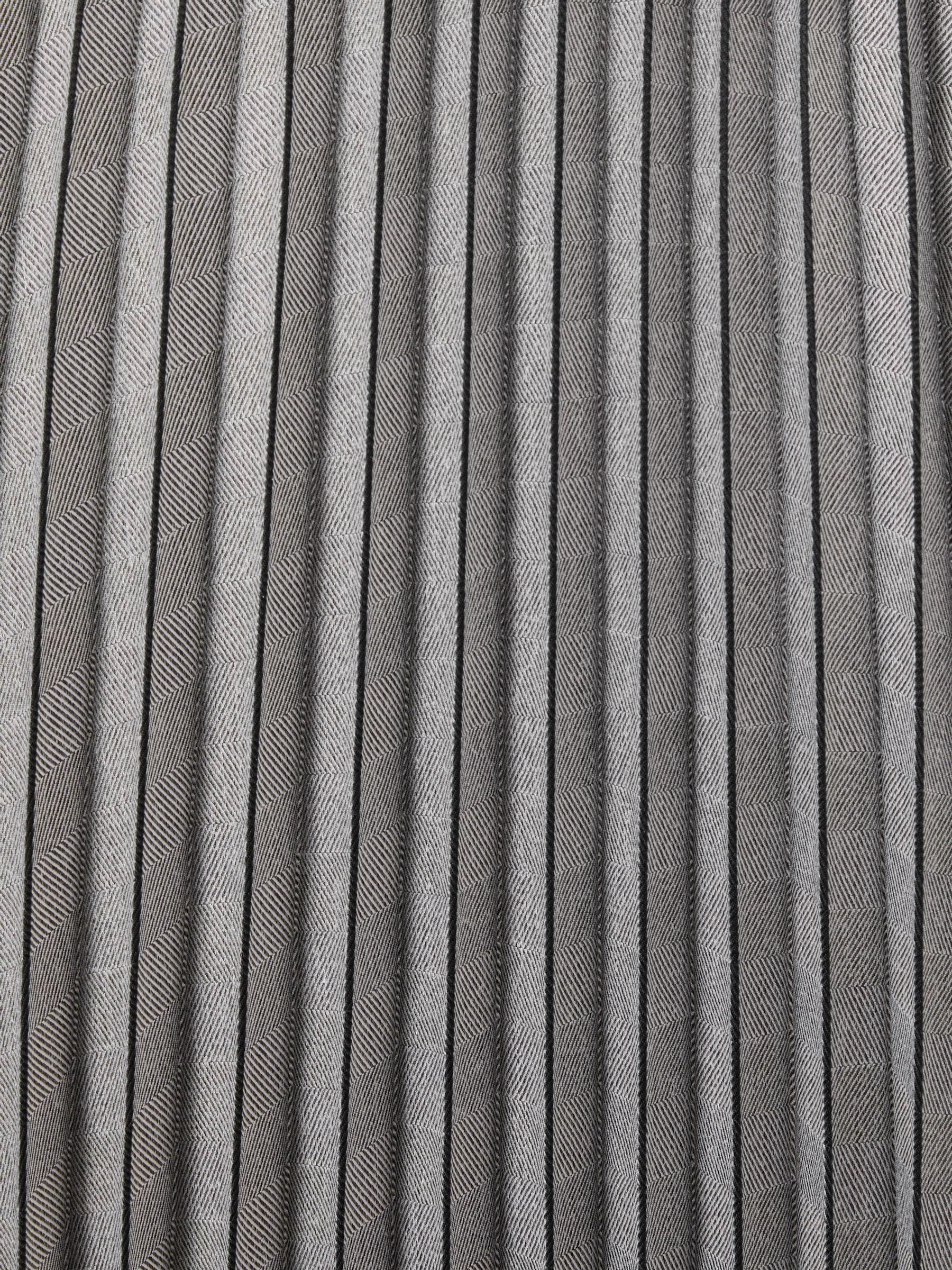 Checked Pleated Midi Skirt in Grey Product Image