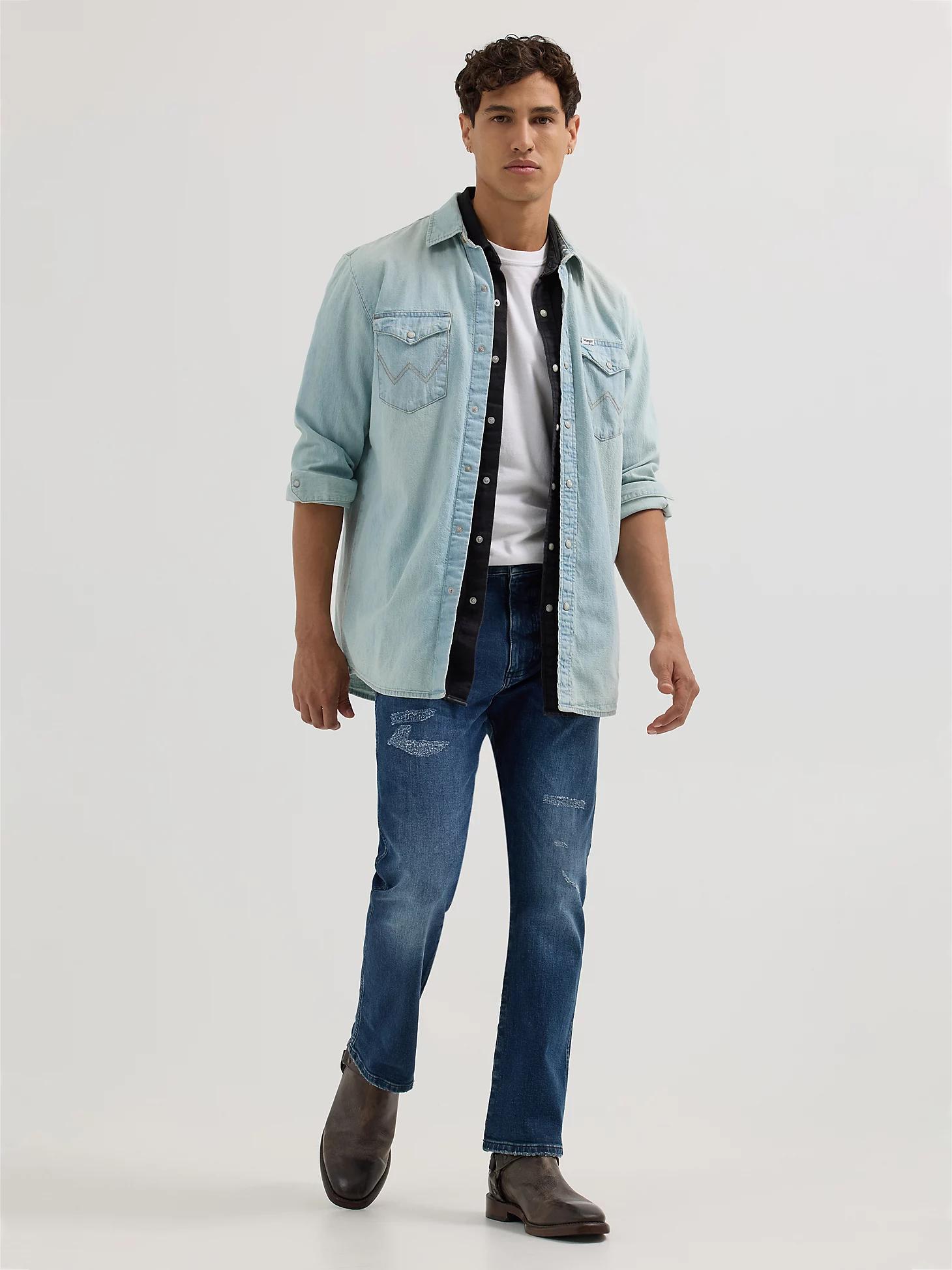 Men's Destructed Bootcut Jean | Men's JEANS | Wrangler® Product Image