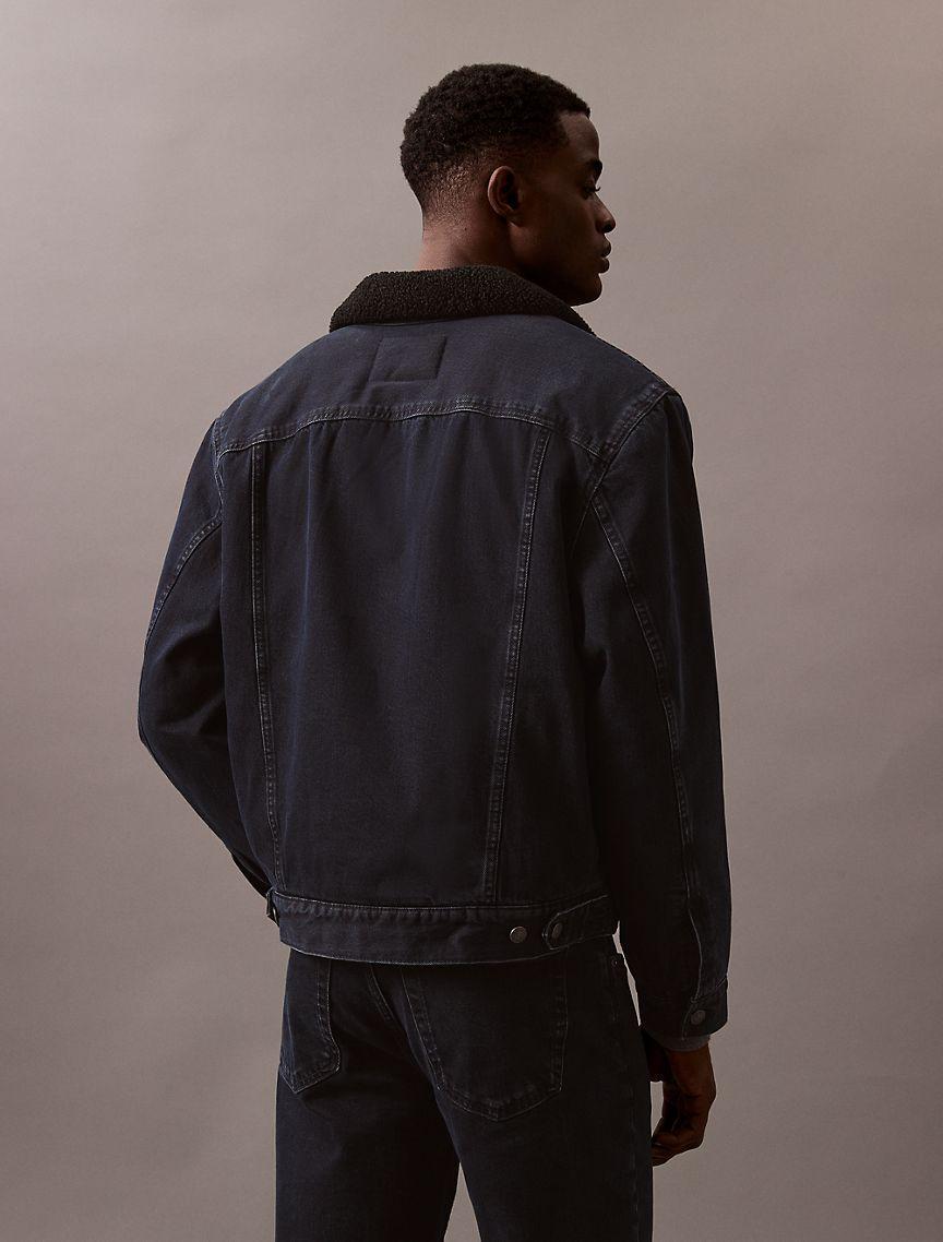 90s Sherpa Denim Trucker Jacket Product Image