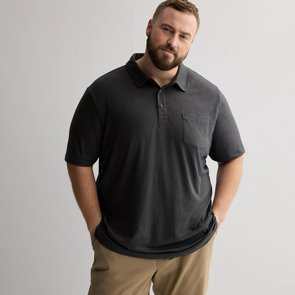 Big & Tall Sonoma Goods For Life® The Super Soft Polo, Men's, Size: 3XL Tall, Grey Product Image