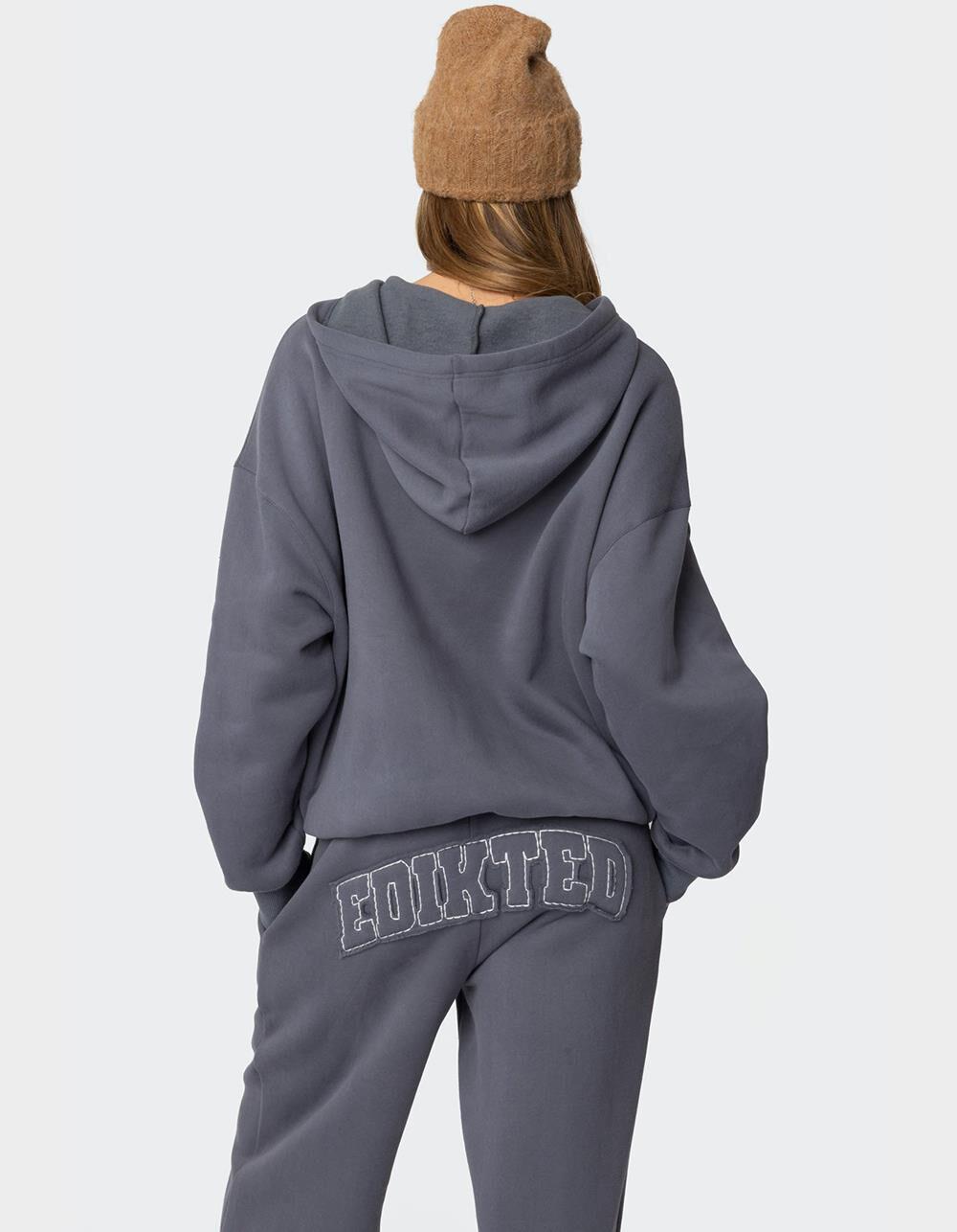 EDIKTED Forever Edikted Oversized Hoodie - GRAY Product Image