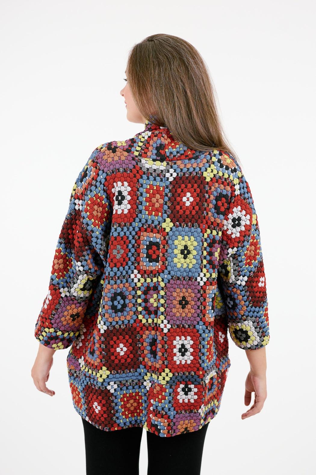 Quilt Print Kimono Jacket Product Image