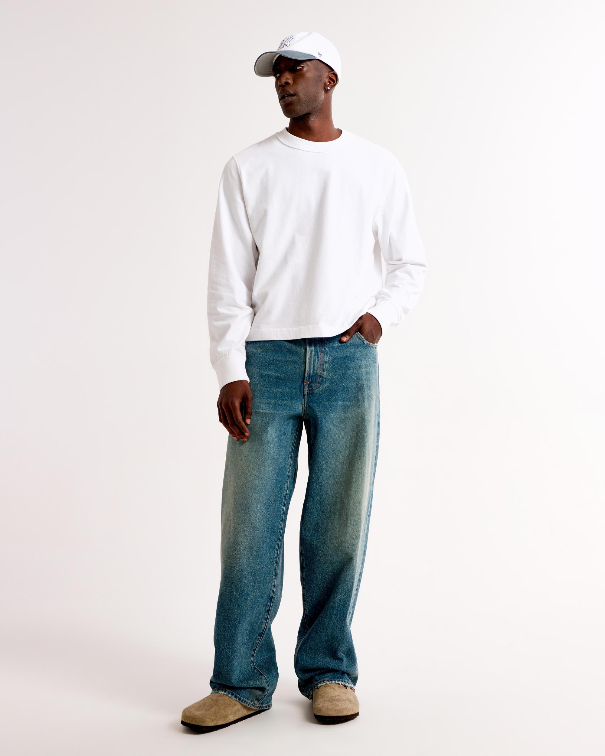 Long-Sleeve Premium Heavyweight Cropped Tee Product Image