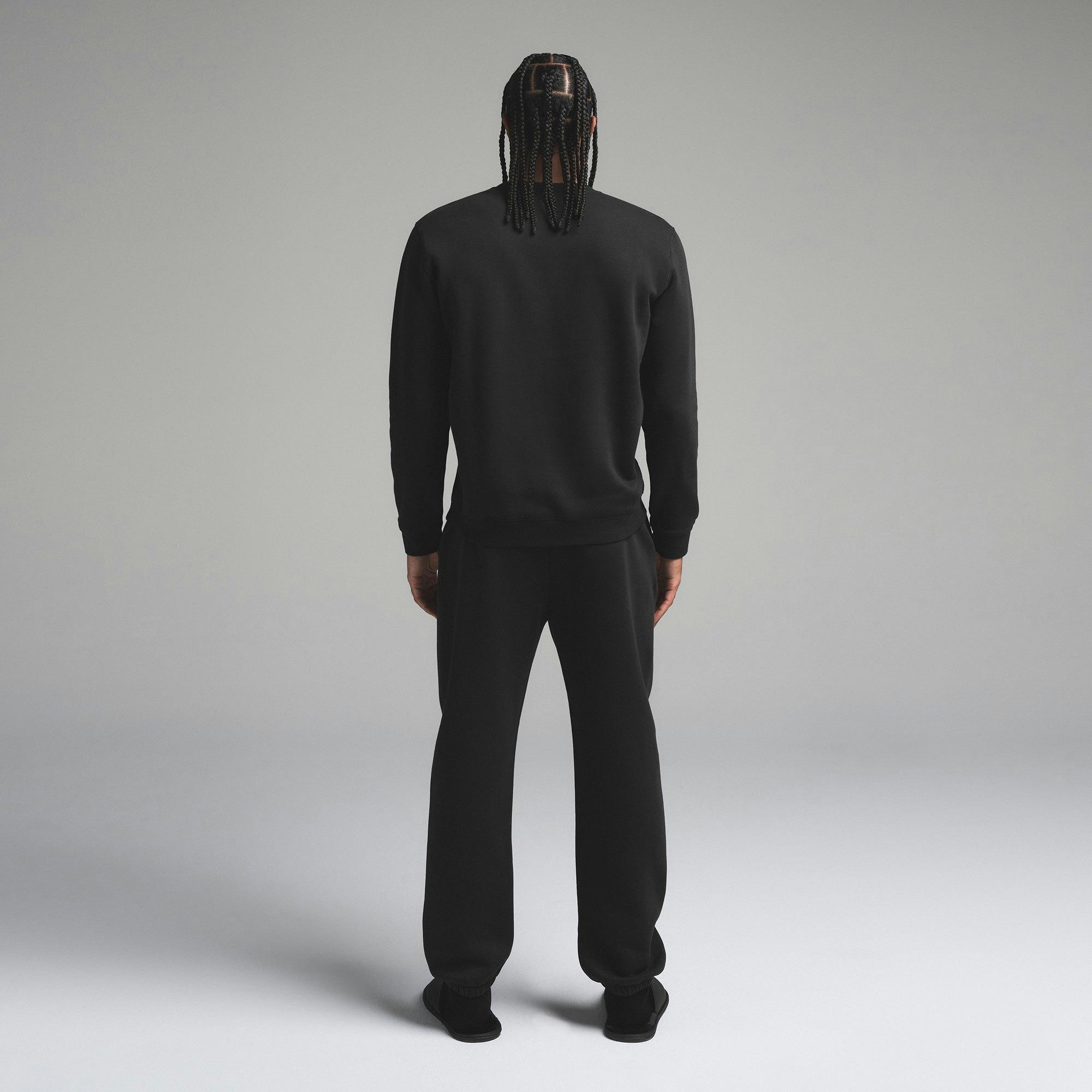 FLEECE LOUNGE MENS CLASSIC CREWNECK | WASHED ONYX Product Image