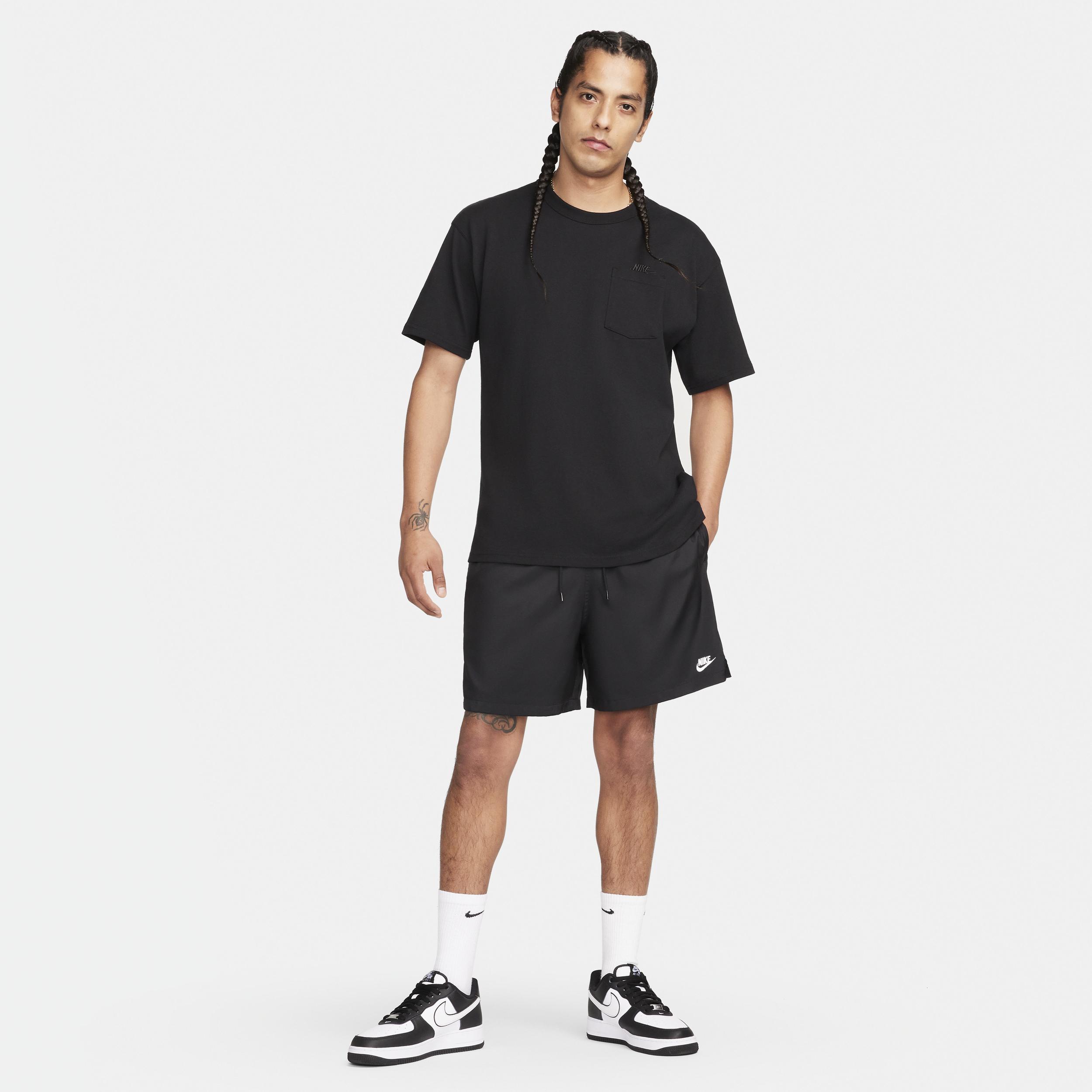 Nike Mens Nike Club Flow Shorts - Mens Black/White Product Image
