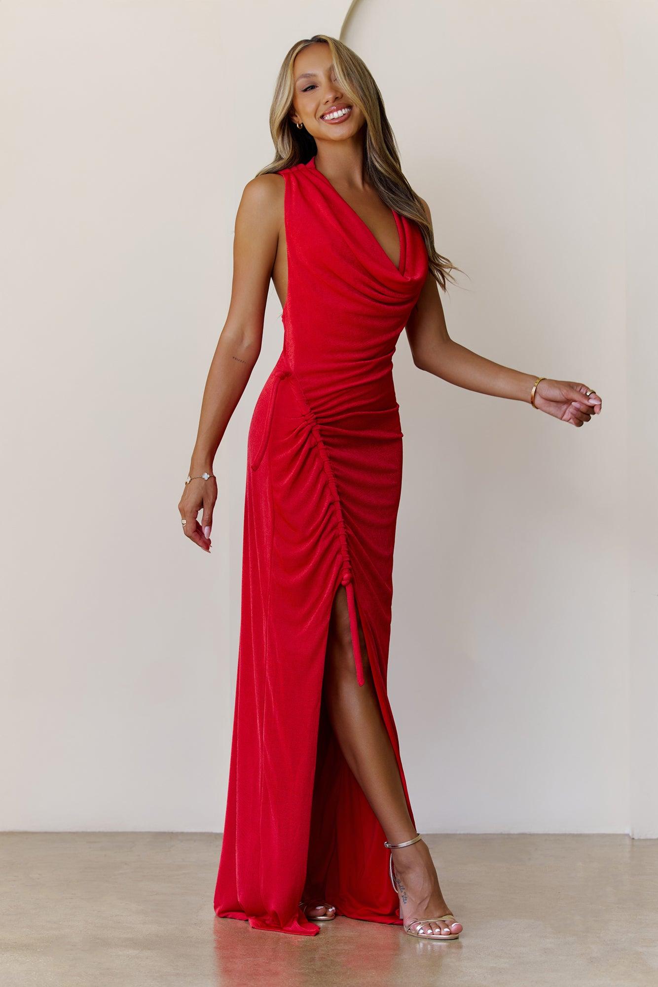 Nightfall Icon Maxi Dress Coral Product Image