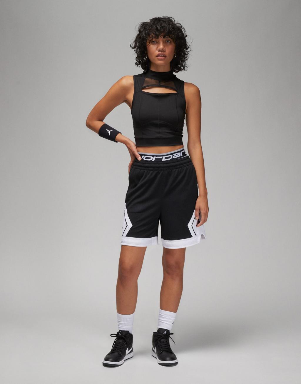 Jordan Sport diamond shorts and white Product Image