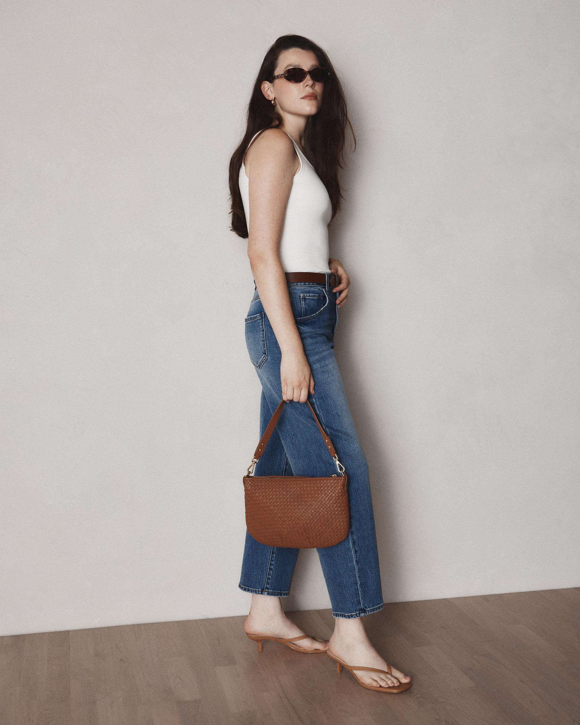 Quince | Women's Italian Handwoven Leather Mini Shoulder Bag Italian Leather Product Image