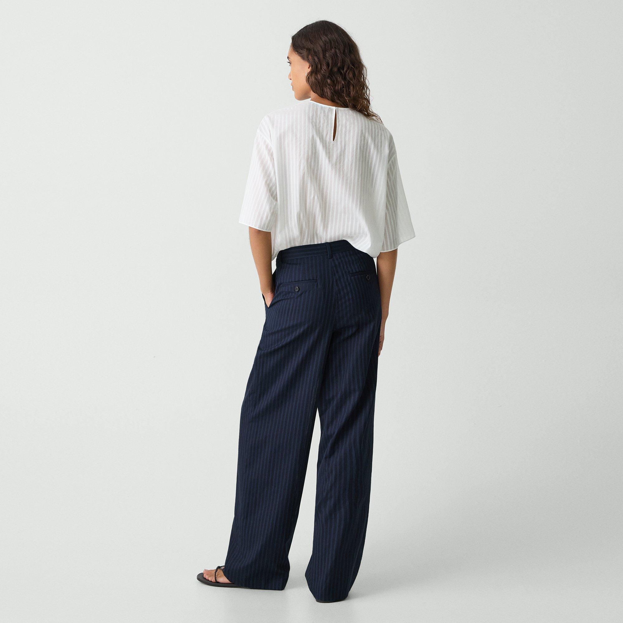 Linear Cotton Double Pleat Pant | Theory Product Image
